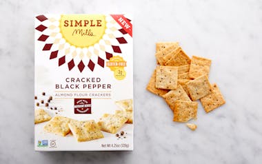 Gluten-Free Cracked Black Pepper Almond Flour Crackers