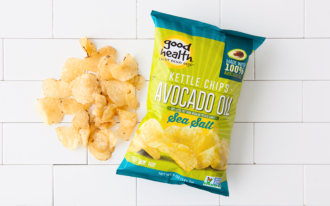 Sea Salt Avocado Oil Kettle Chips 5 oz Good Health Snacks Good Eggs
