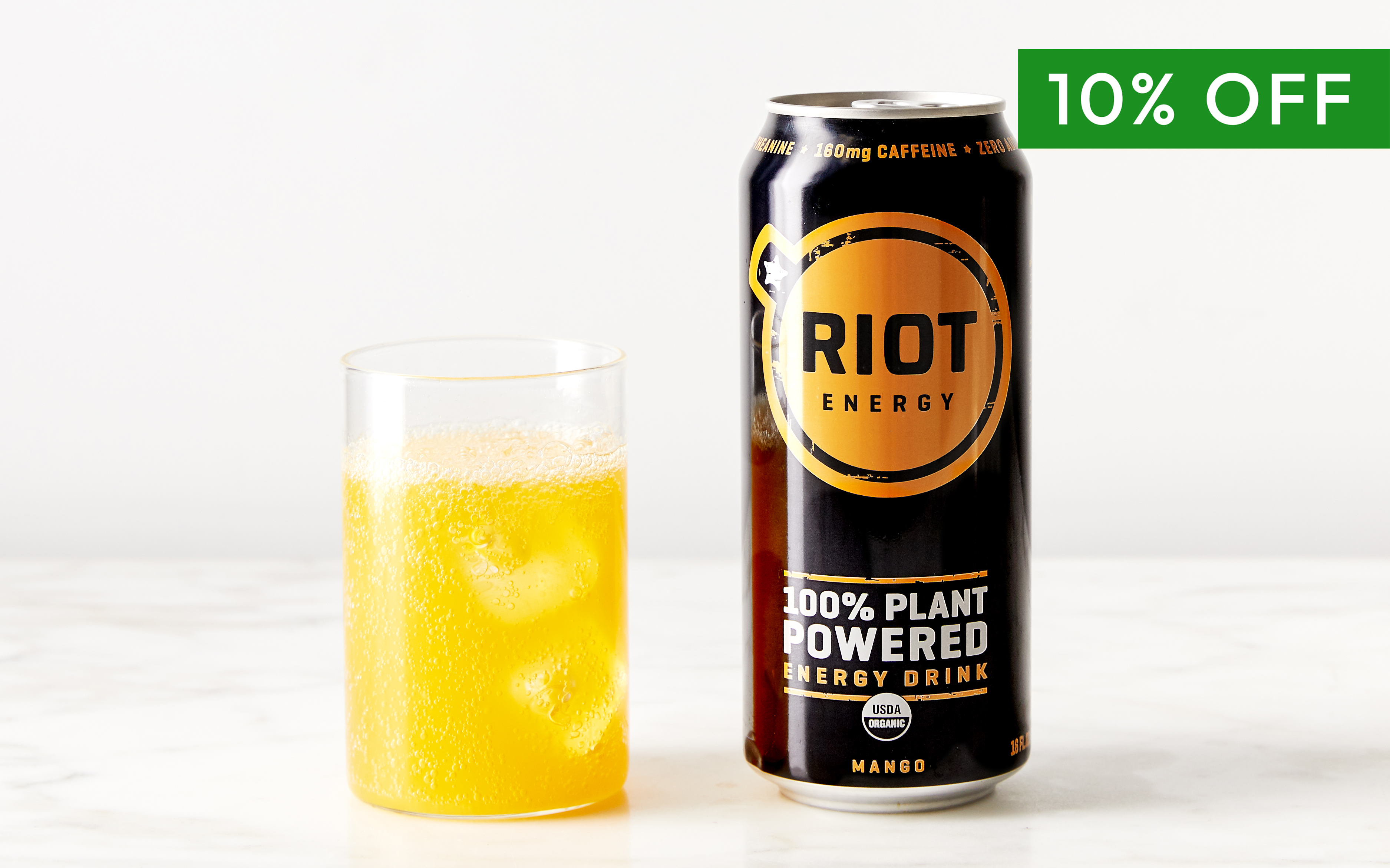 Organic Mango Energy Drink 16 oz Riot Energy Good Eggs