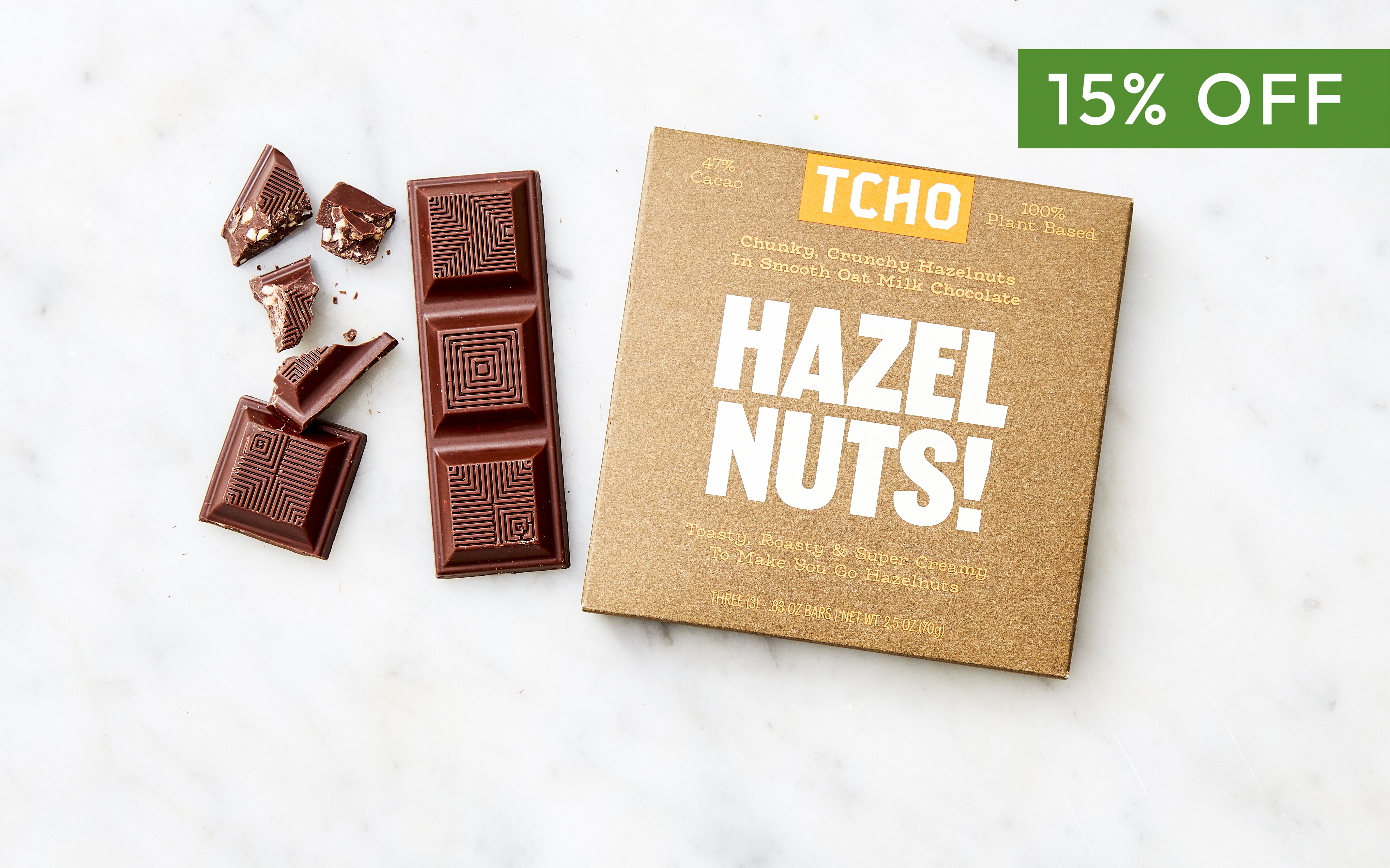 Organic Hazel Nuts! Milk Chocolate Bar | 2.5 oz | TCHO | Good Eggs