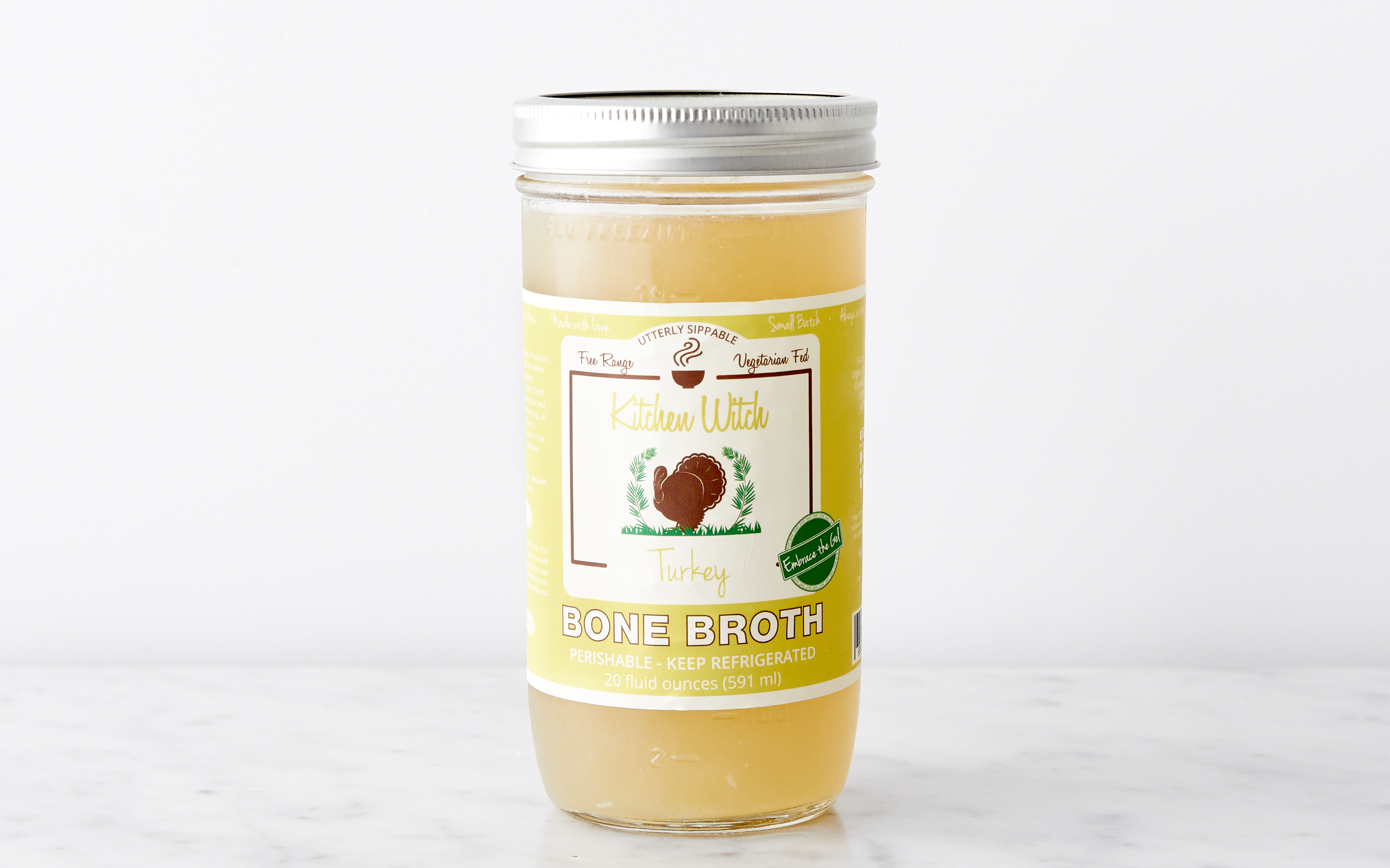 Turkey Bone Broth 20 fl oz Kitchen Witch Good Eggs