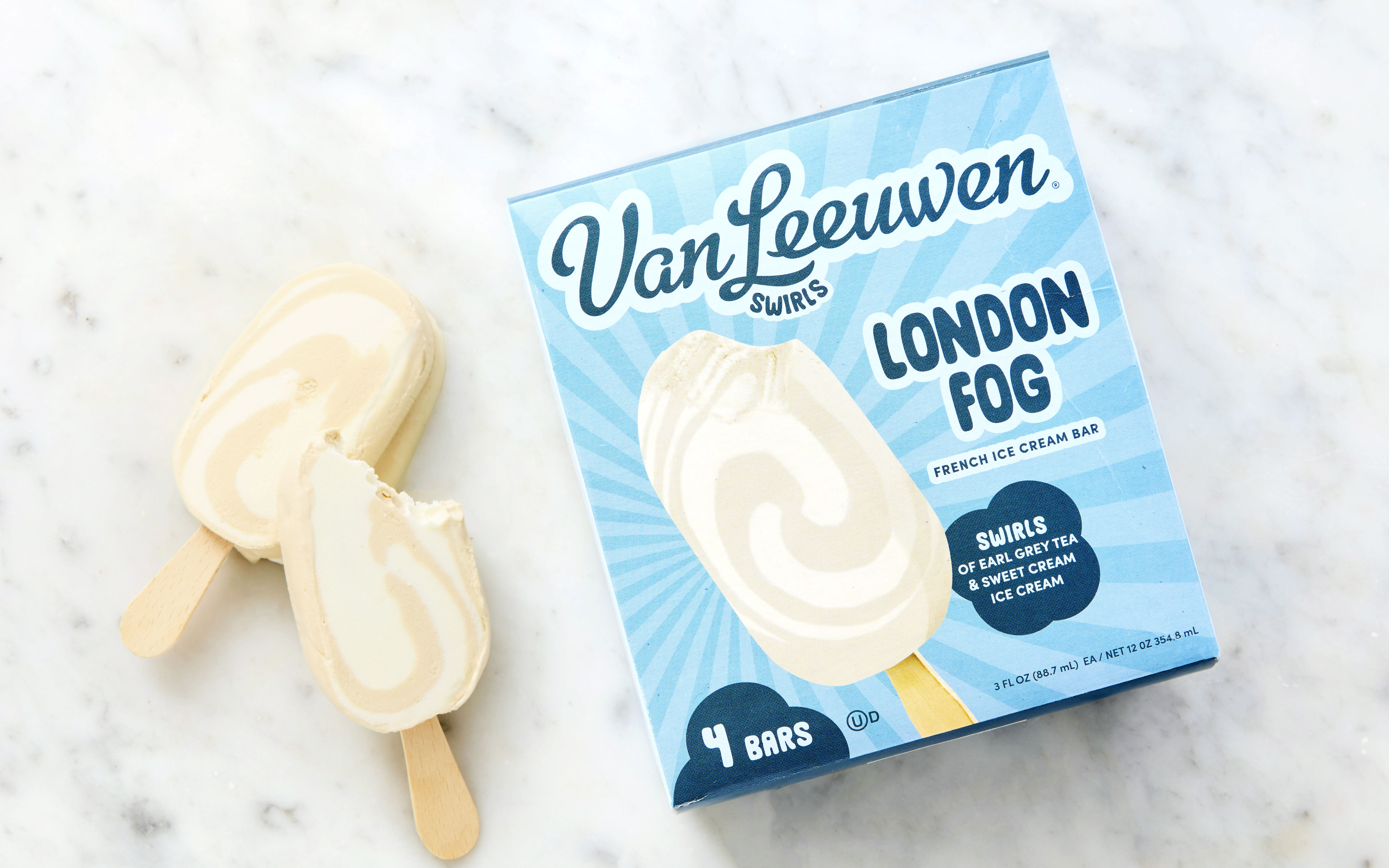 London Fog French Ice Cream Bar Swirls | 4 count | Van Leeuwen Ice Cream |  Good Eggs
