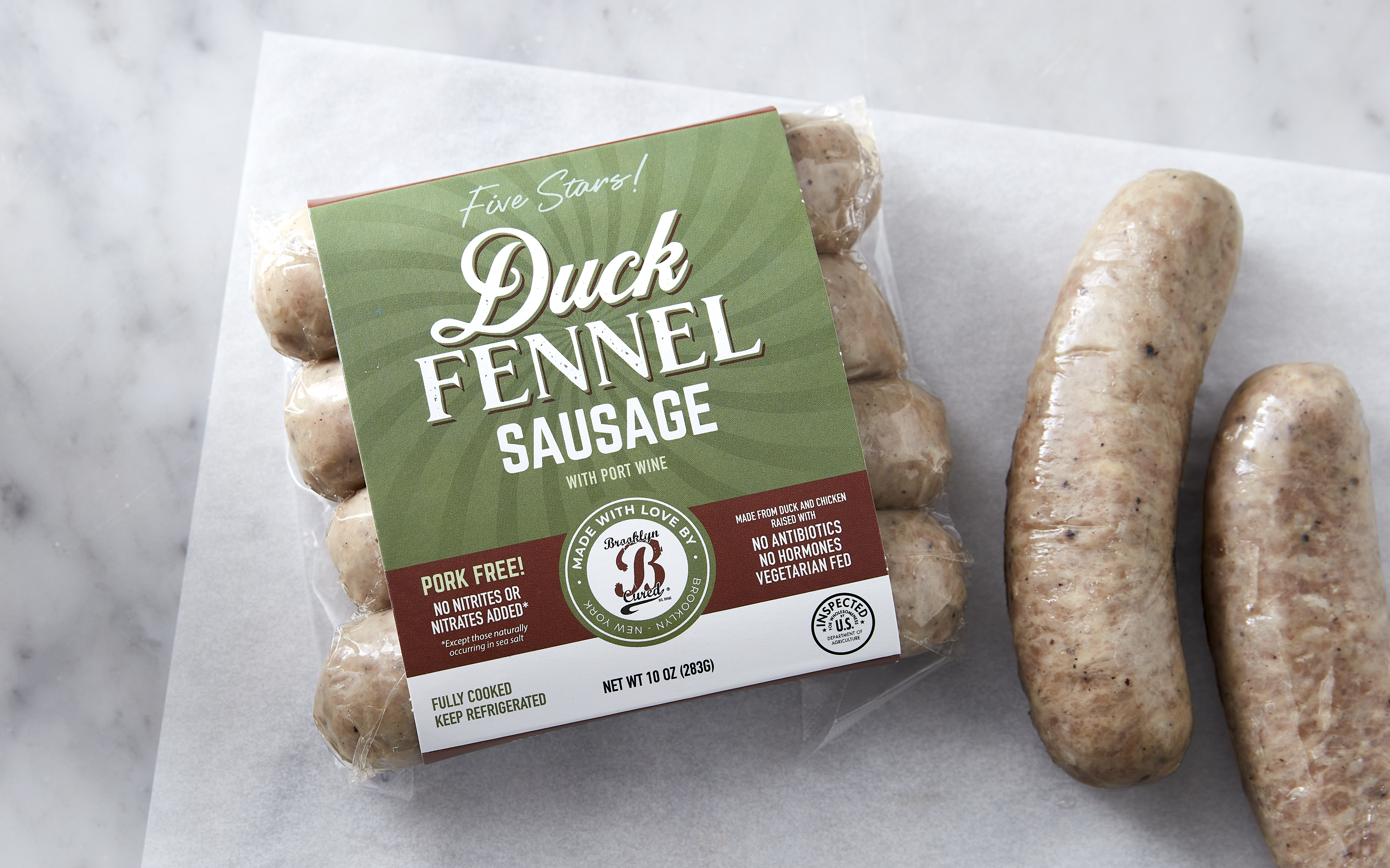 Duck Fennel Sausage 10 oz Brooklyn Cured Good Eggs