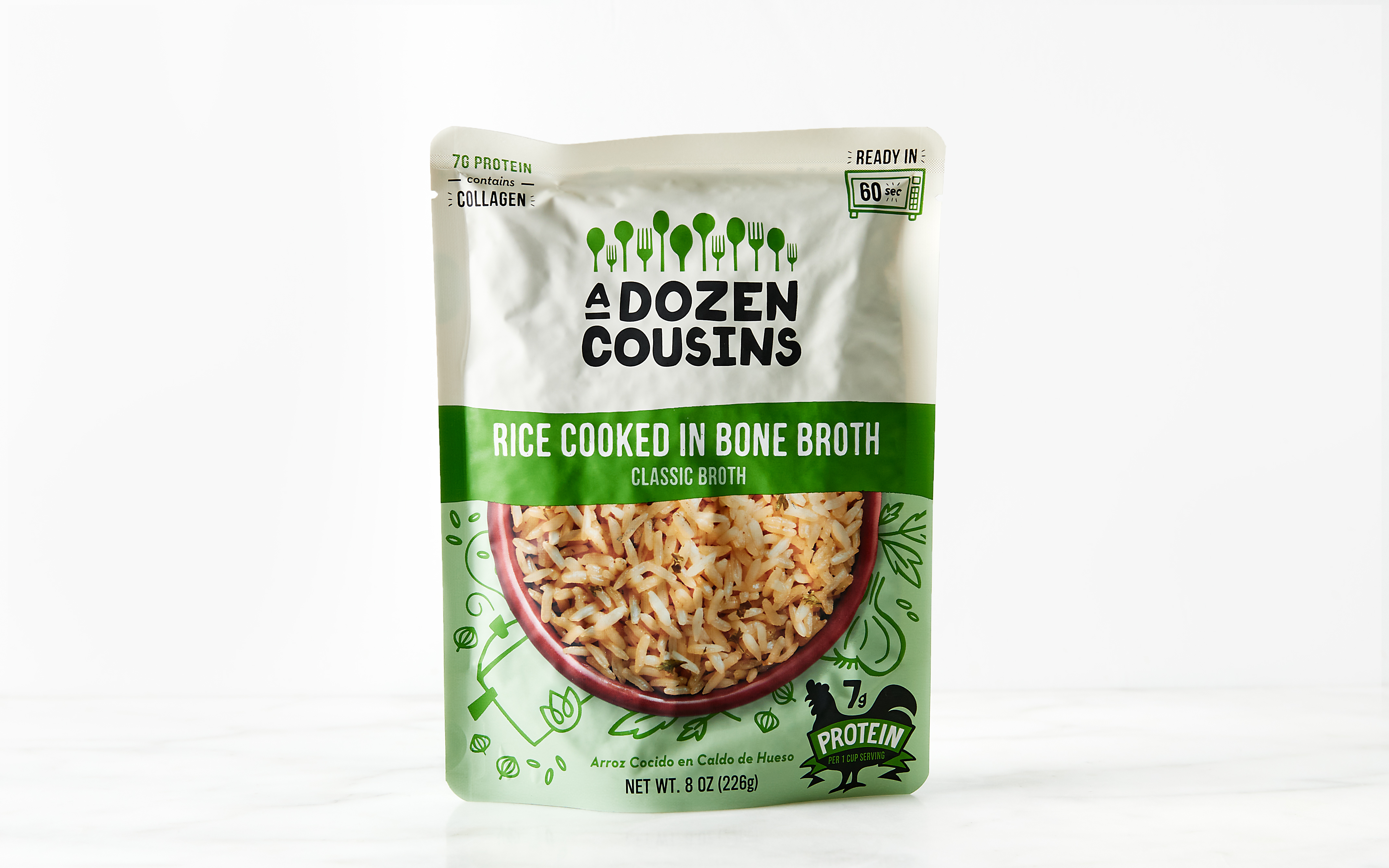 Classic Broth Rice Cooked in Bone Broth 8 oz A Dozen Cousins Good