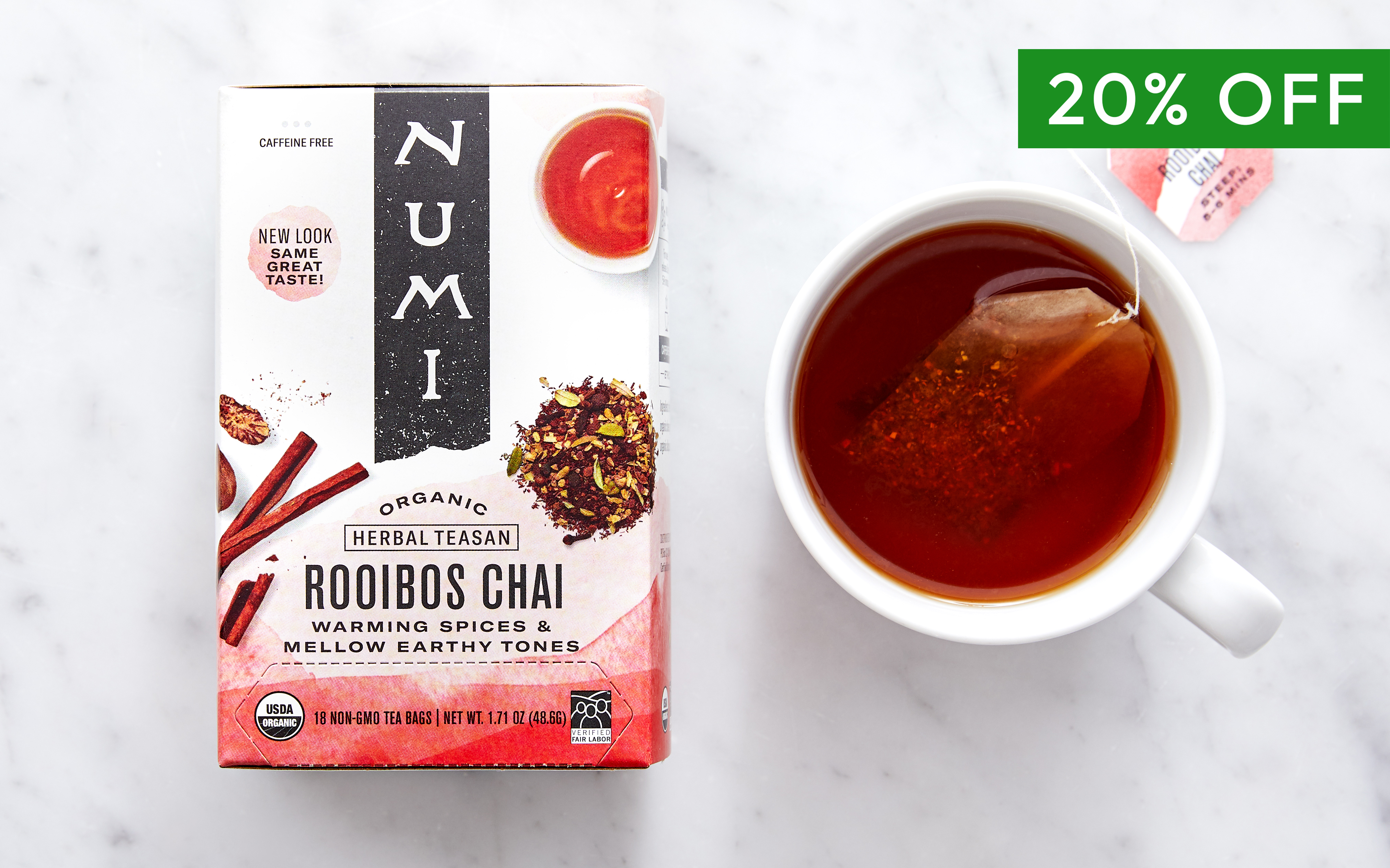 Rooibos Chai Bags 16 count Numi Organic Tea Good Eggs