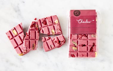Ruby Raspberry & Pistachio Chocolate Bar
