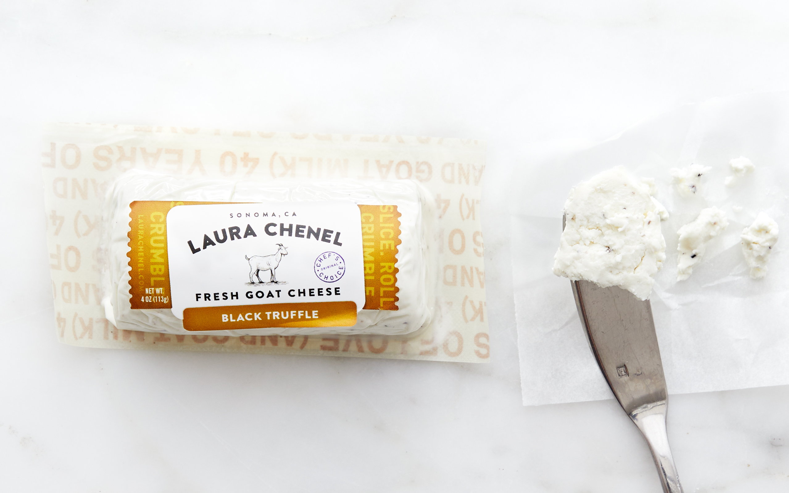 Black Truffle Goat Cheese Log 4 oz Laura Chenel Good Eggs