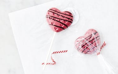 Ruby Chocolate Heart Lollipop