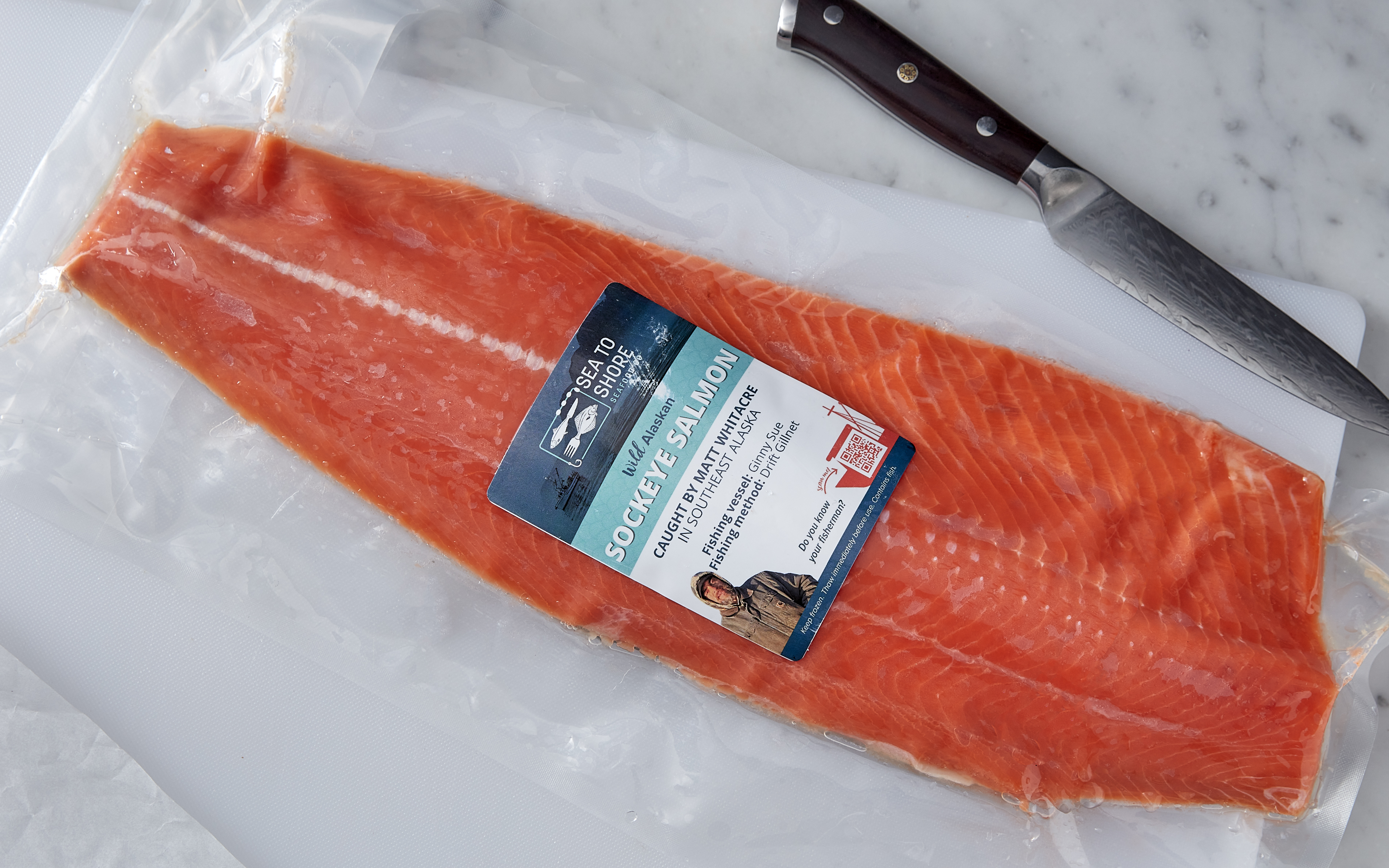 Wild Alaskan Sockeye Salmon (Frozen) 16 oz Sea to Shore Seafood Co
