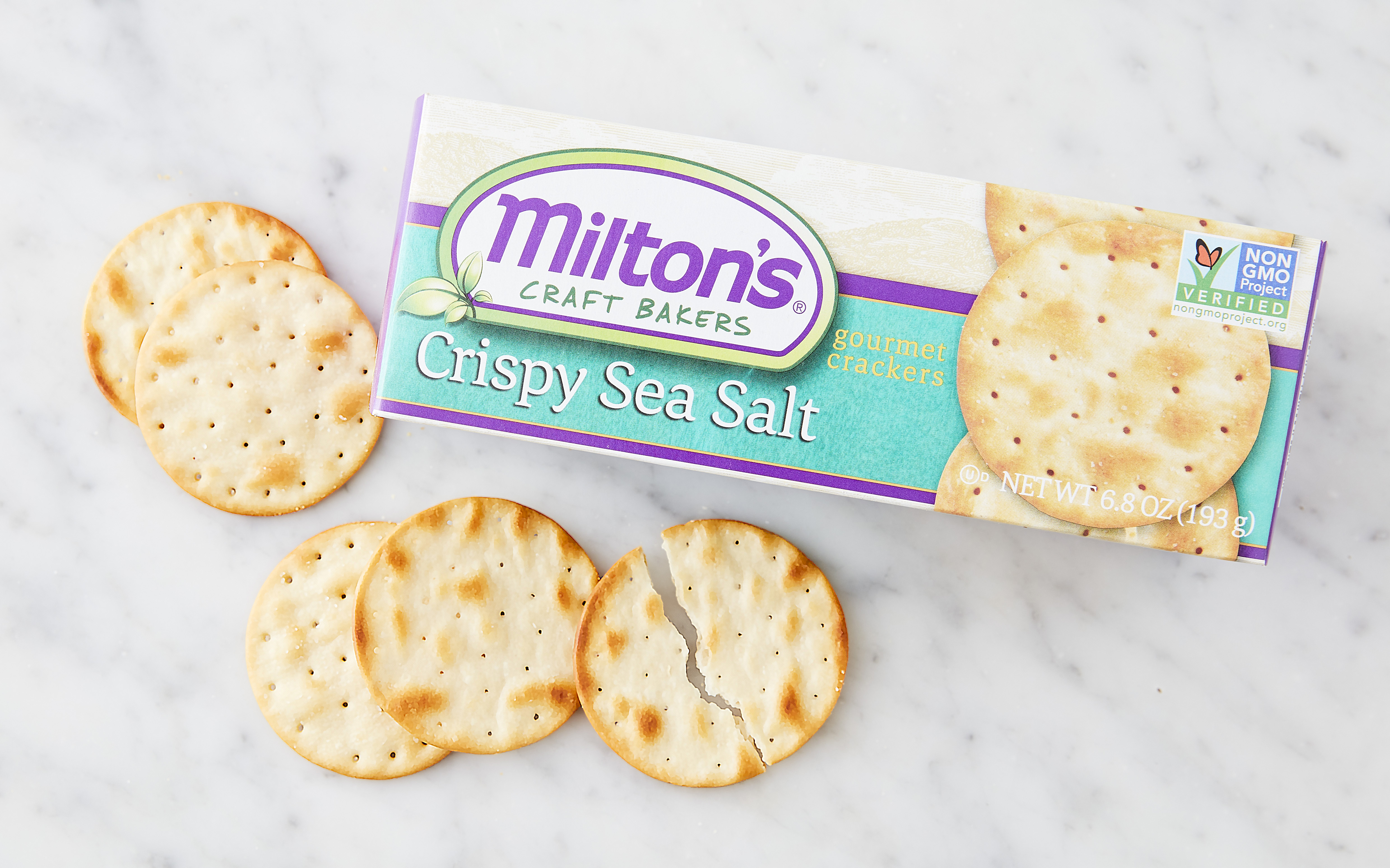 Crispy Sea Salt Gourmet Crackers 6.8 oz Milton's Craft Bakers