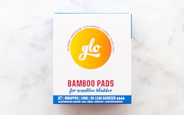 GLO Long Bamboo Pads w/ Wings for Sensitive Bladders