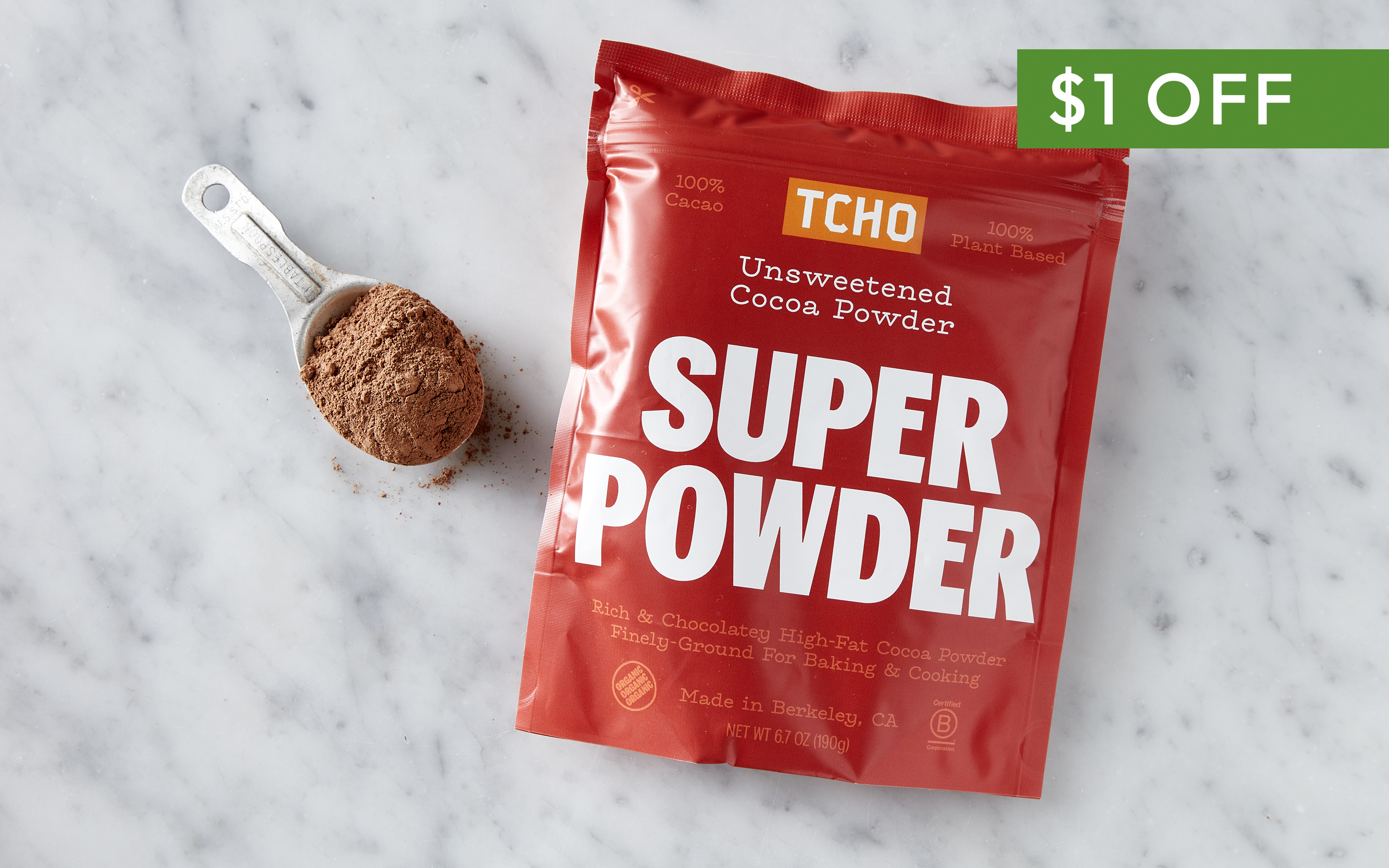 Organic Super Powder Unsweetened Cocoa Powder 6.7 oz TCHO Good Eggs