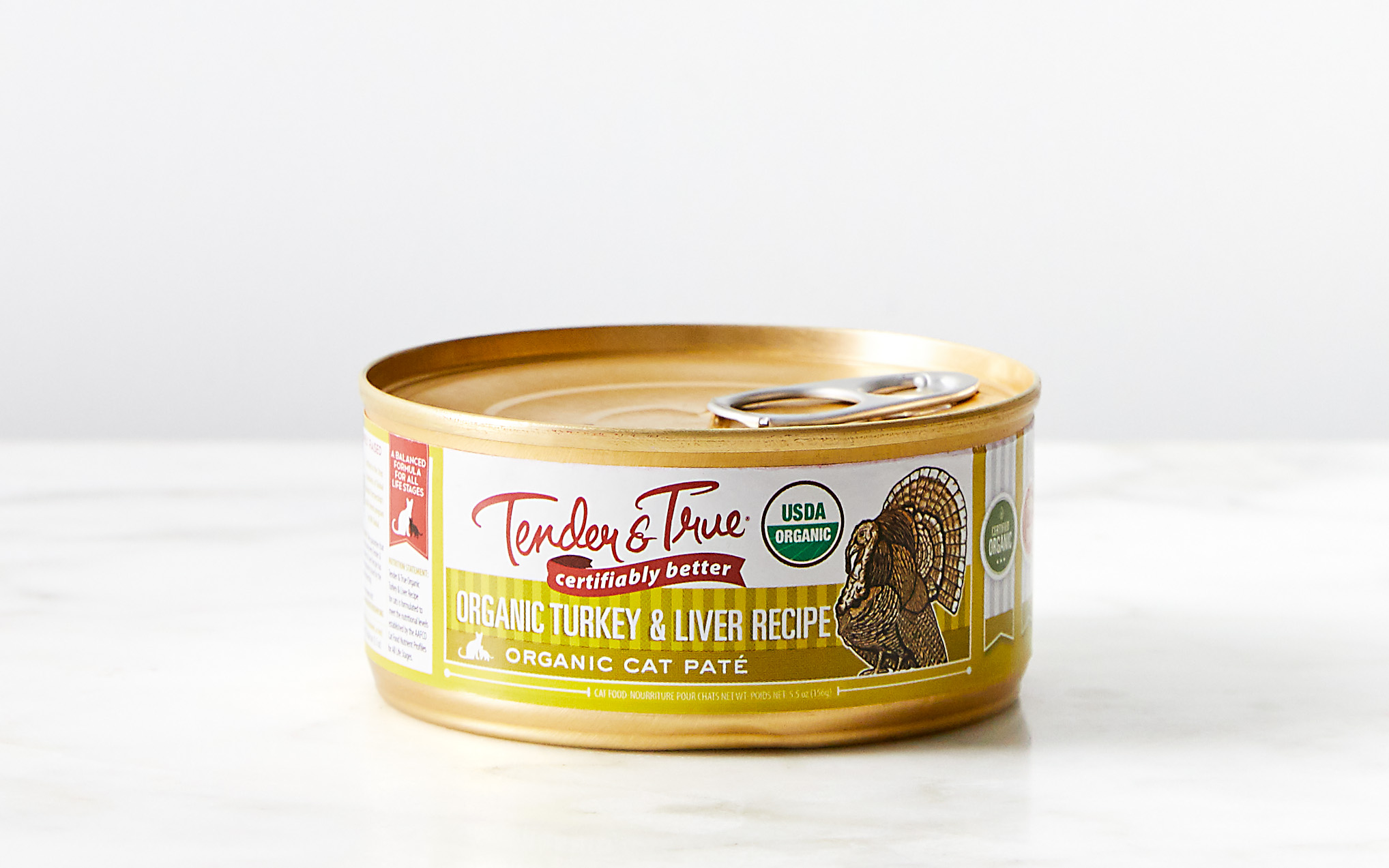 Organic Turkey Liver Recipe Canned Cat Food 5.5 oz Tender True Good Eggs