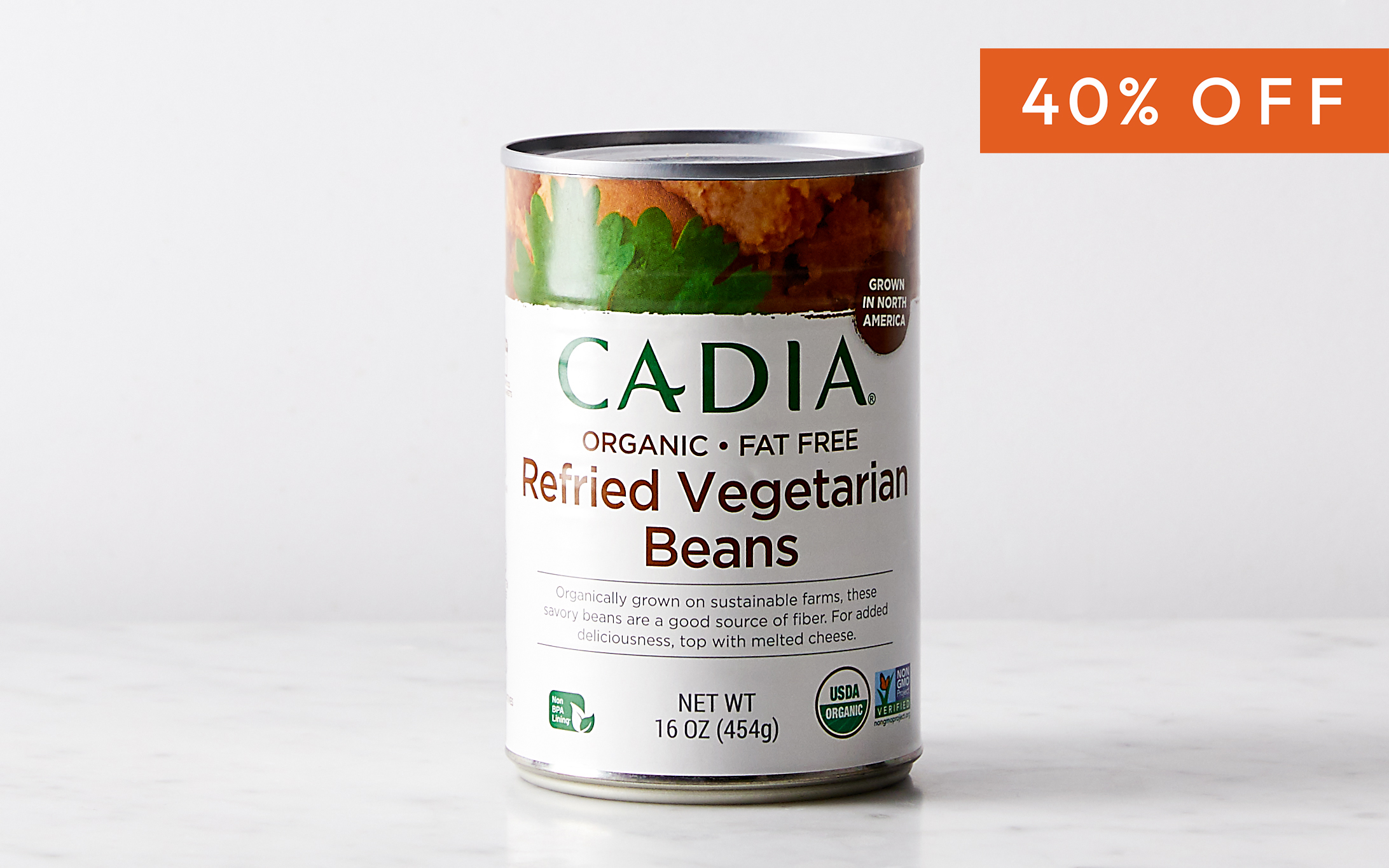 Organic Fat Free Refried Beans 16 oz Cadia Good Eggs