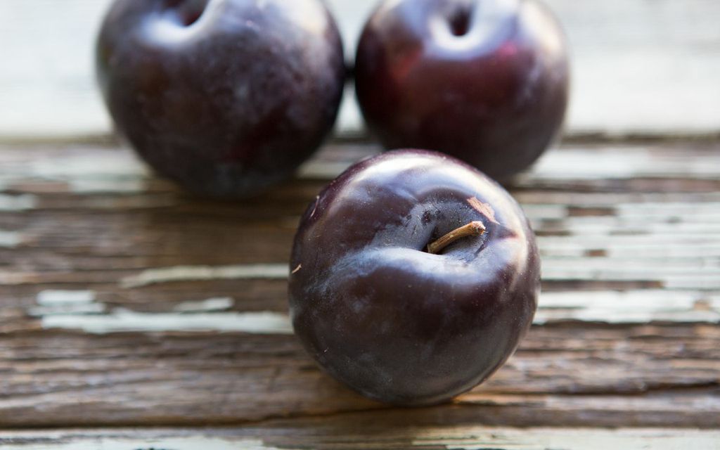 Organic Black Splendor Plum Trio Blossom Bluff Orchards SF Bay