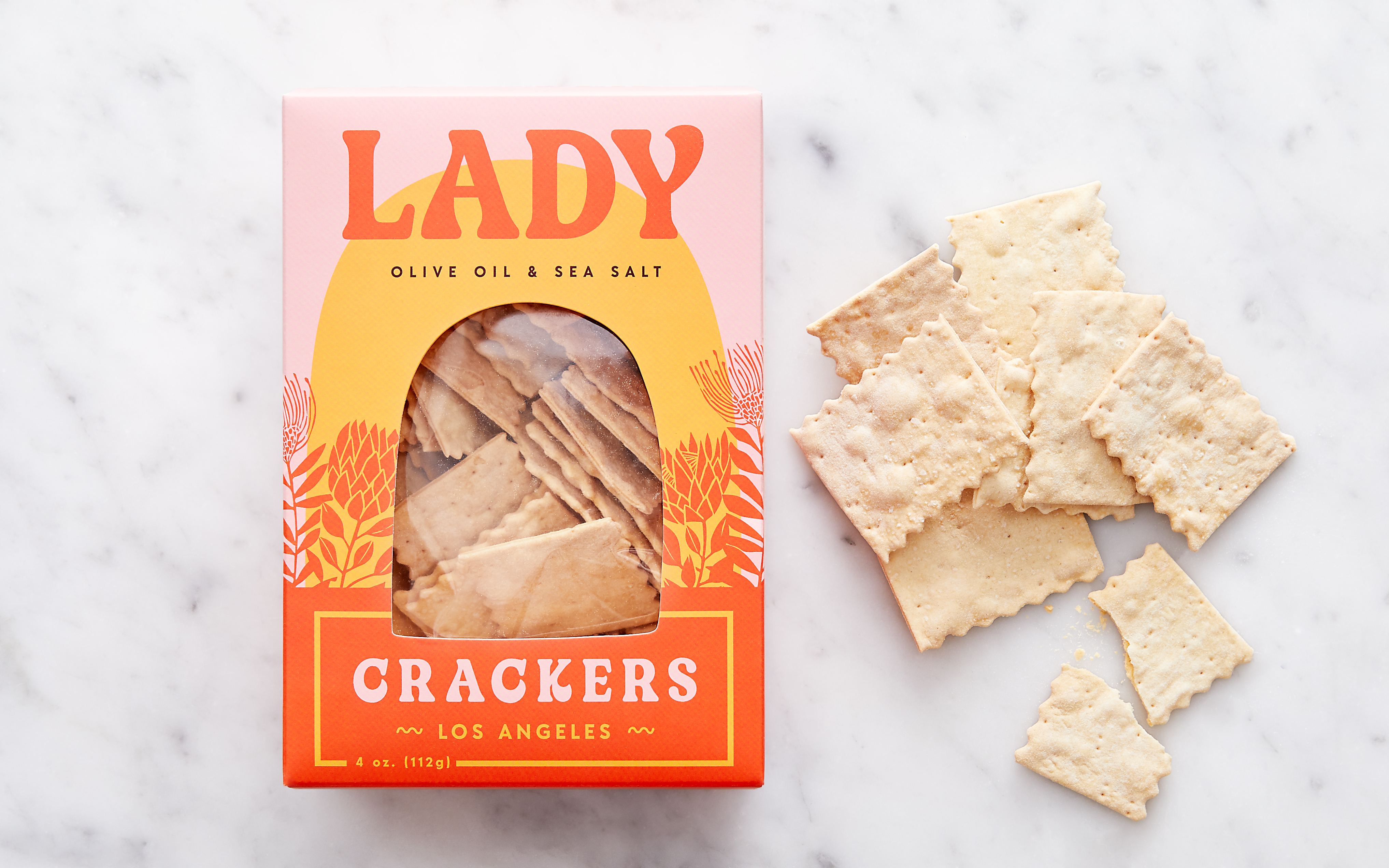 Olive Oil & Sea Salt Crackers 4 oz Lady & Larder Good Eggs