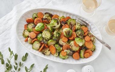 Roasted Brussels Sprouts & Carrots with Preserved Lemon