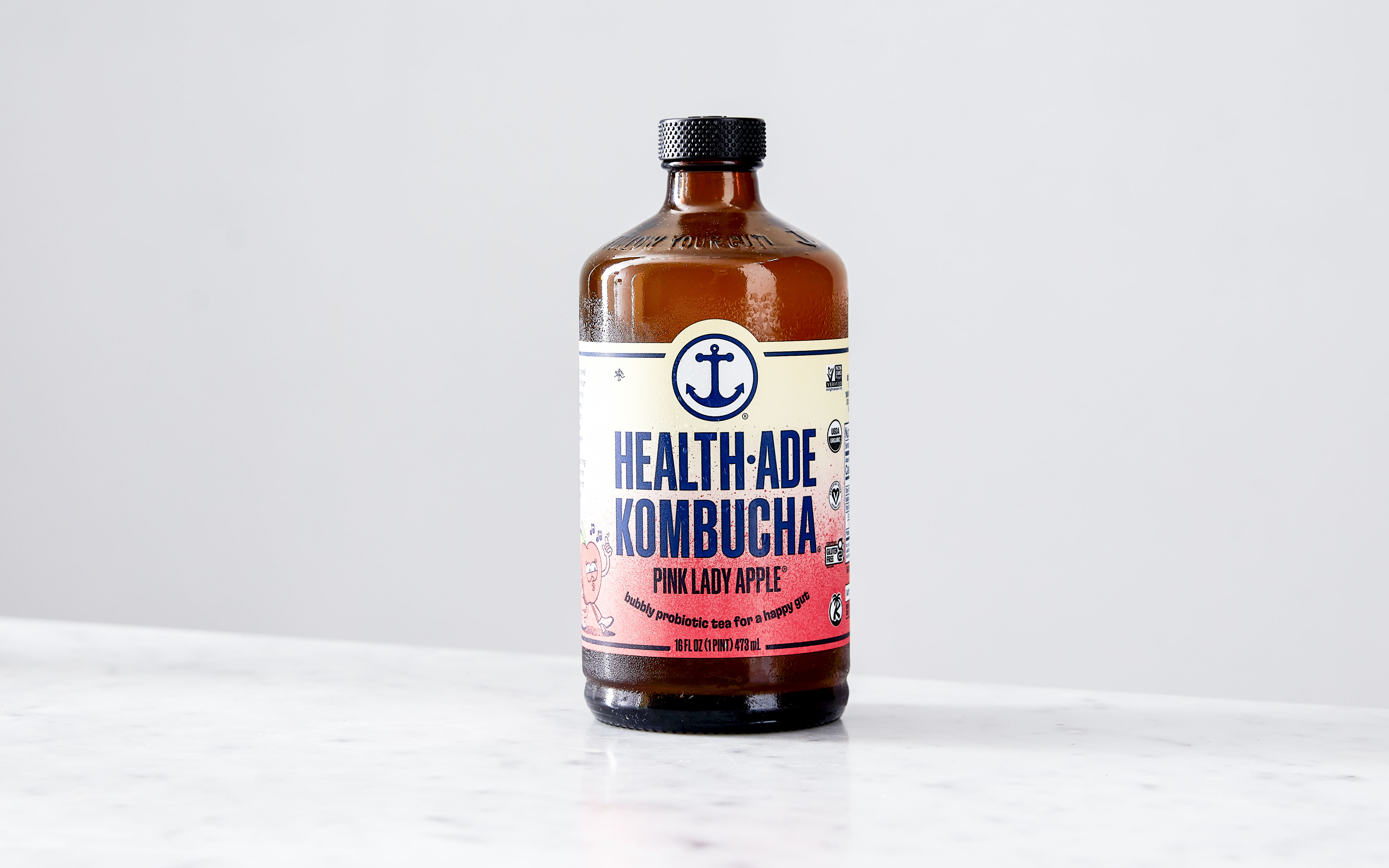 Organic Pink Lady Apple Kombucha 16 fl oz Health Ade