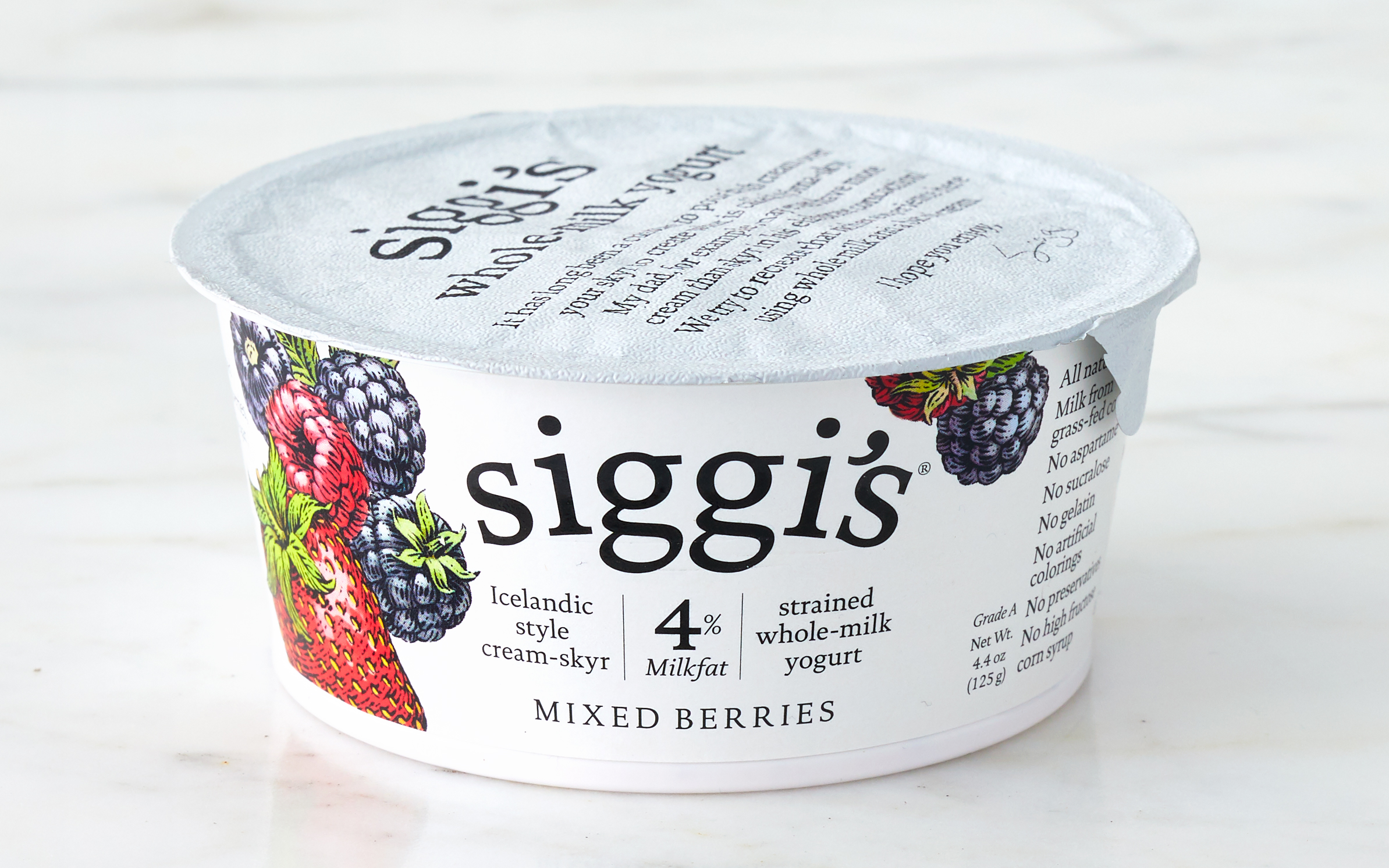 Whole Milk Mixed Berries Icelandic Yogurt 4.4 oz Siggi's Good Eggs