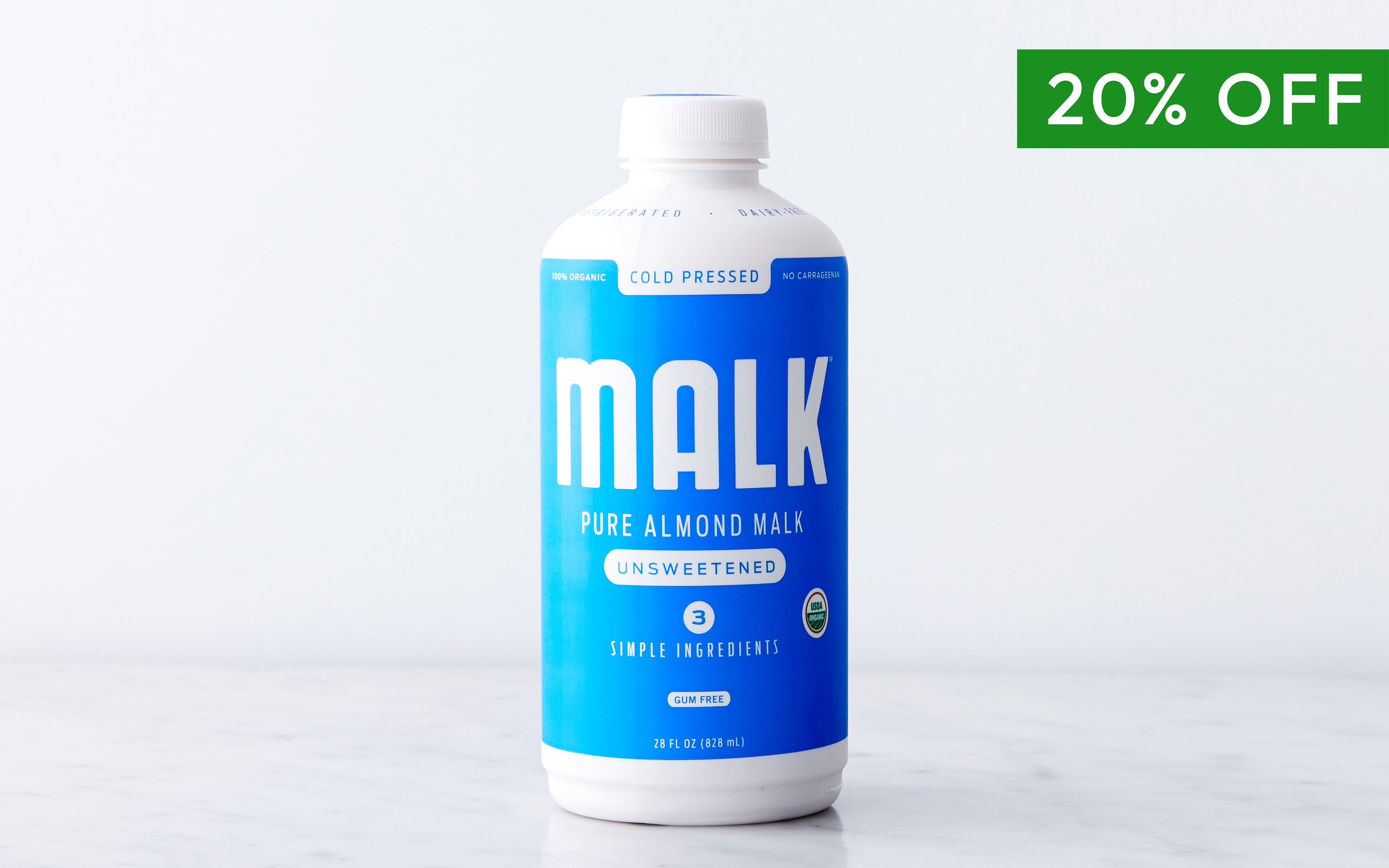 Organic Unsweetened Almond Milk 28 fl oz Malk Organics Good Eggs