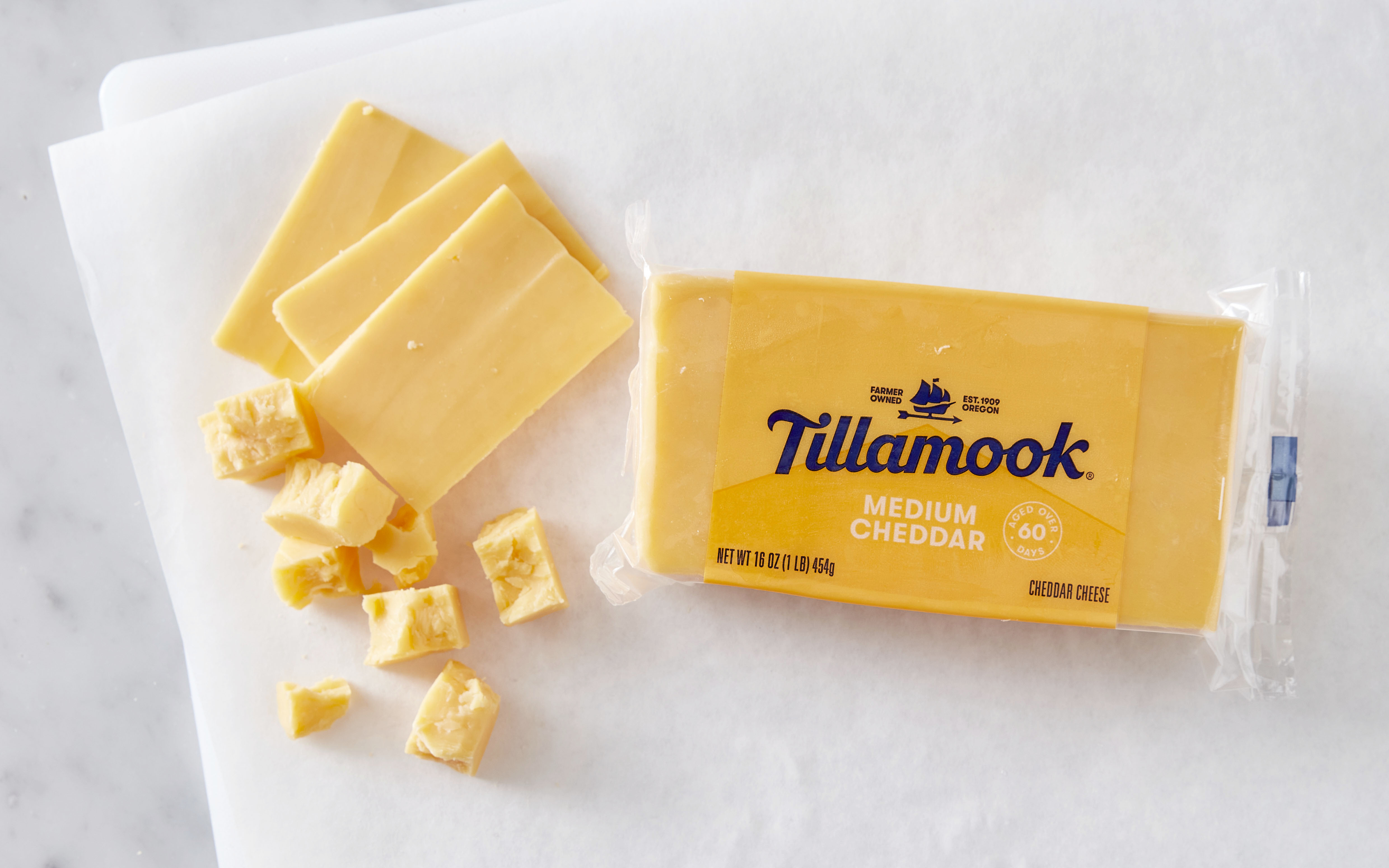 Medium Cheddar Cheese Block | 16 Oz | Tillamook | Good Eggs