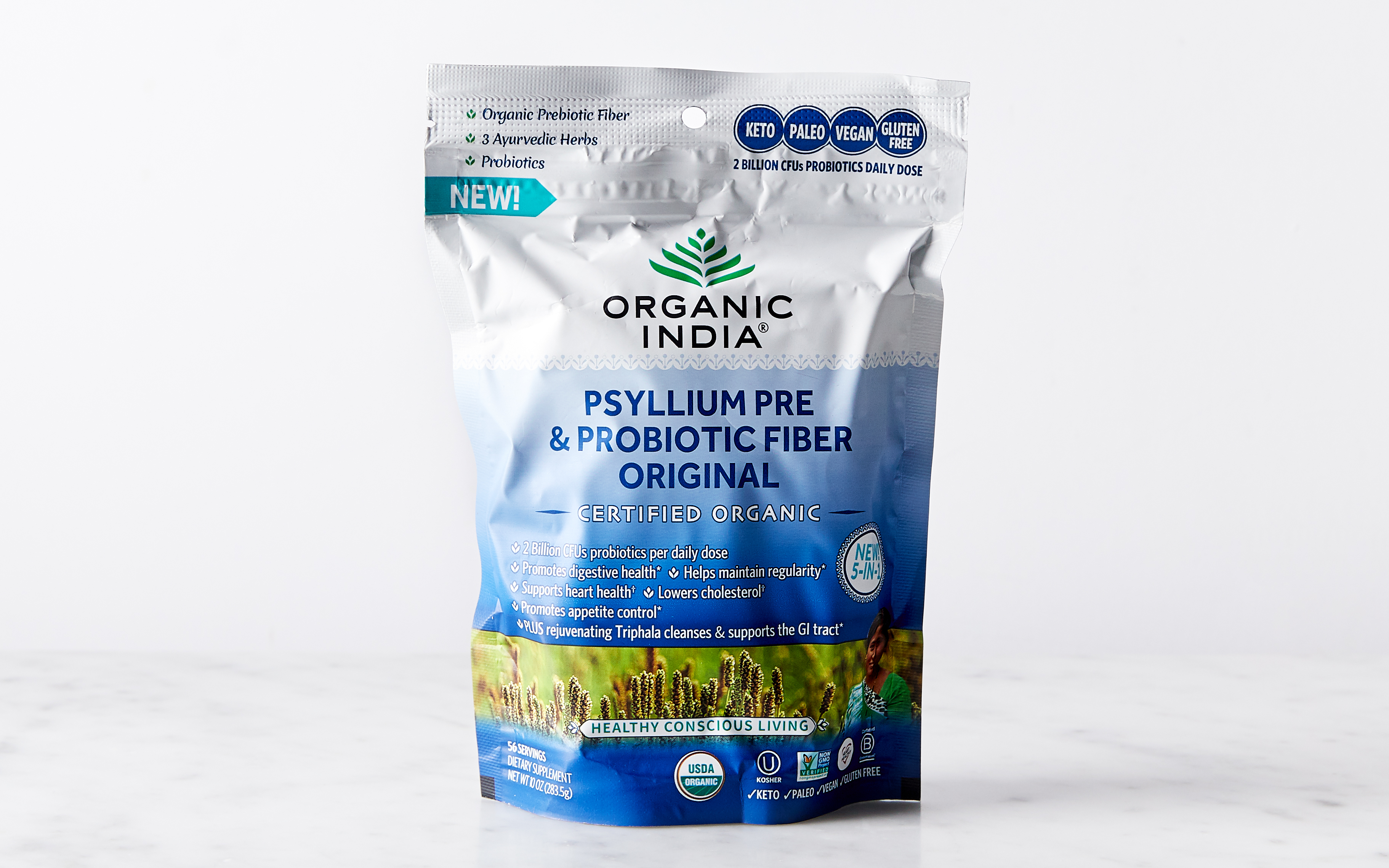 Original Psyllium Pre & Probiotic Fiber Organic India SF Bay Good