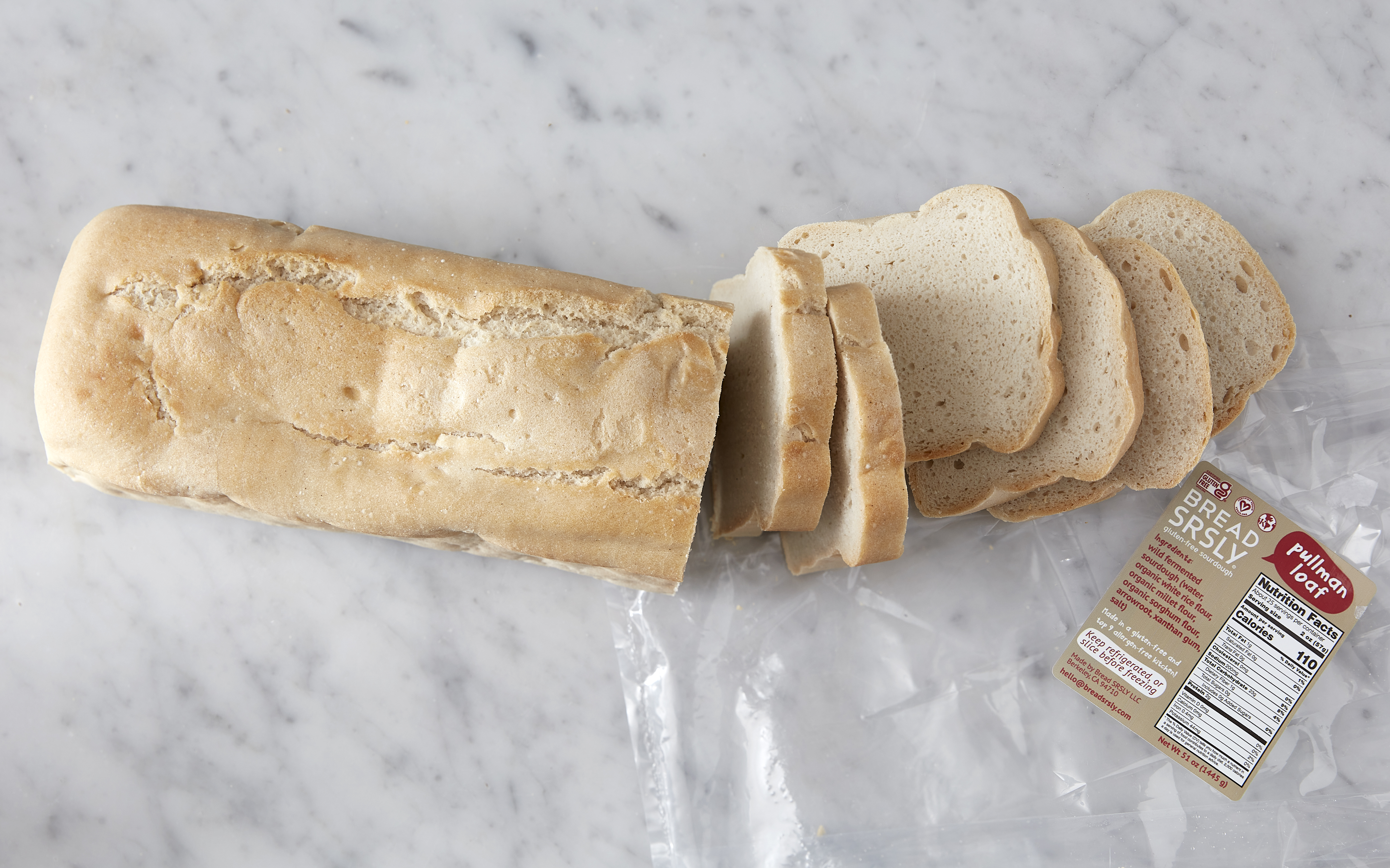 GlutenFree Sourdough Pullman Loaf 51 oz Bread SRSLY Good Eggs