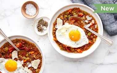 French Lentil Stew with Eggs 