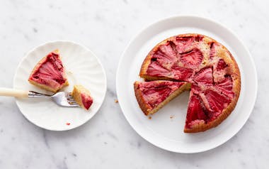 Strawberry Buttermilk Upside-Down Cake