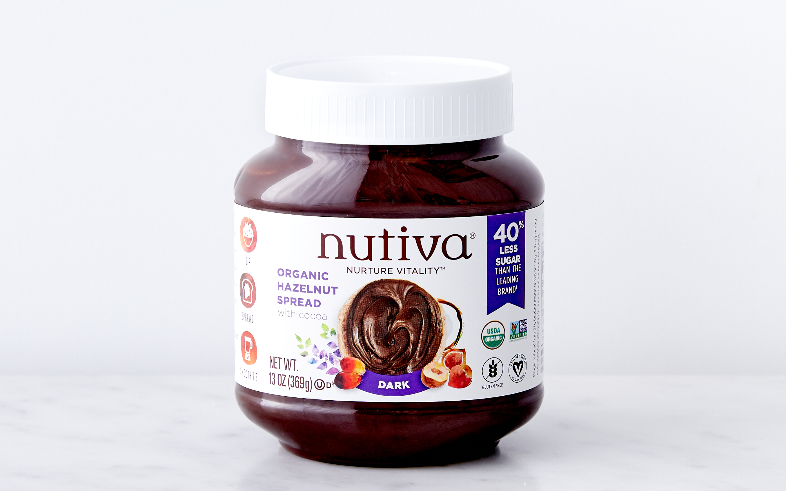 Organic Dark Chocolate Hazelnut Spread 13 oz Nutiva Good Eggs