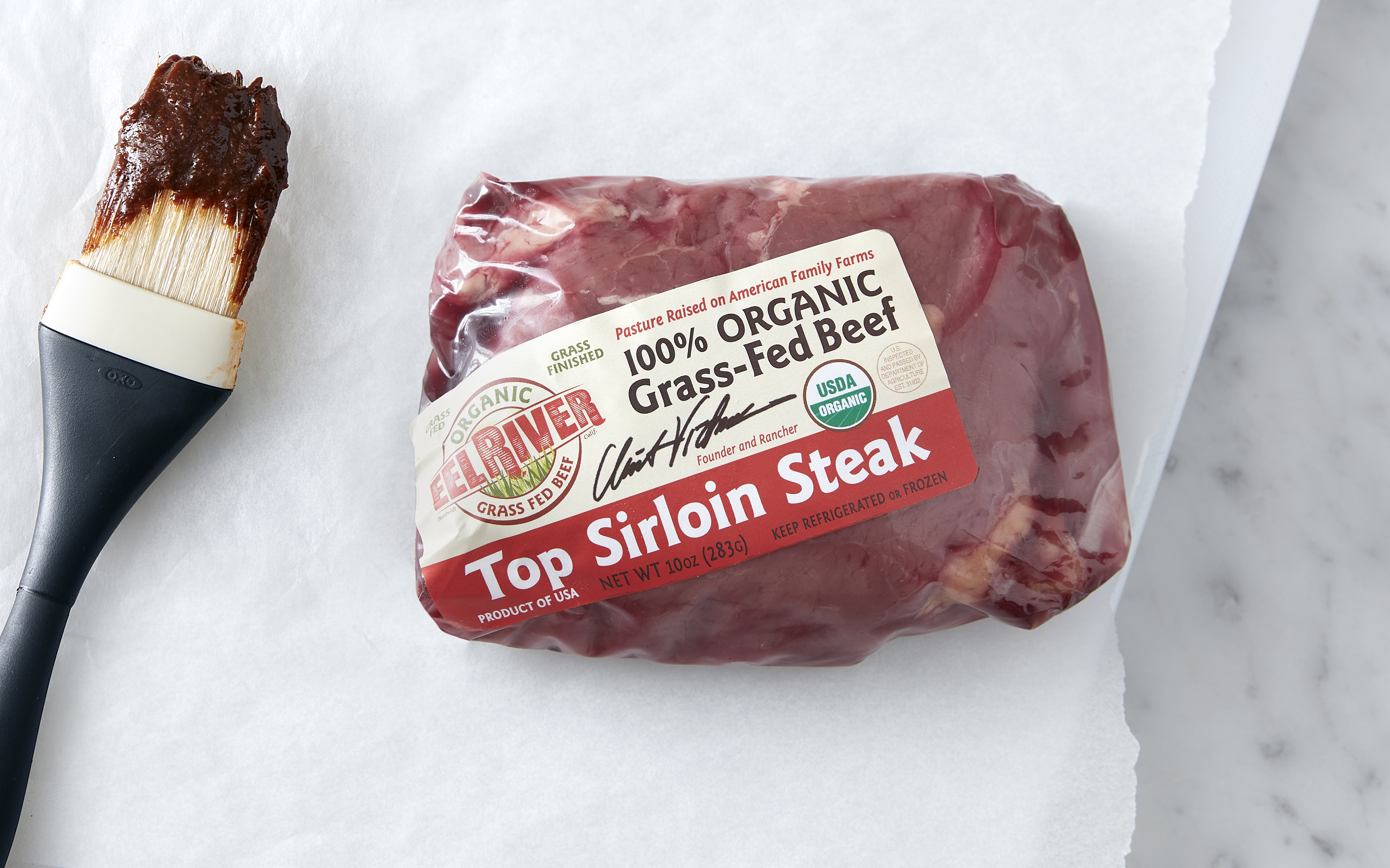 Organic GrassFed Beef Top Sirloin Steak 10 oz Eel River Organic GrassFed Beef Good Eggs