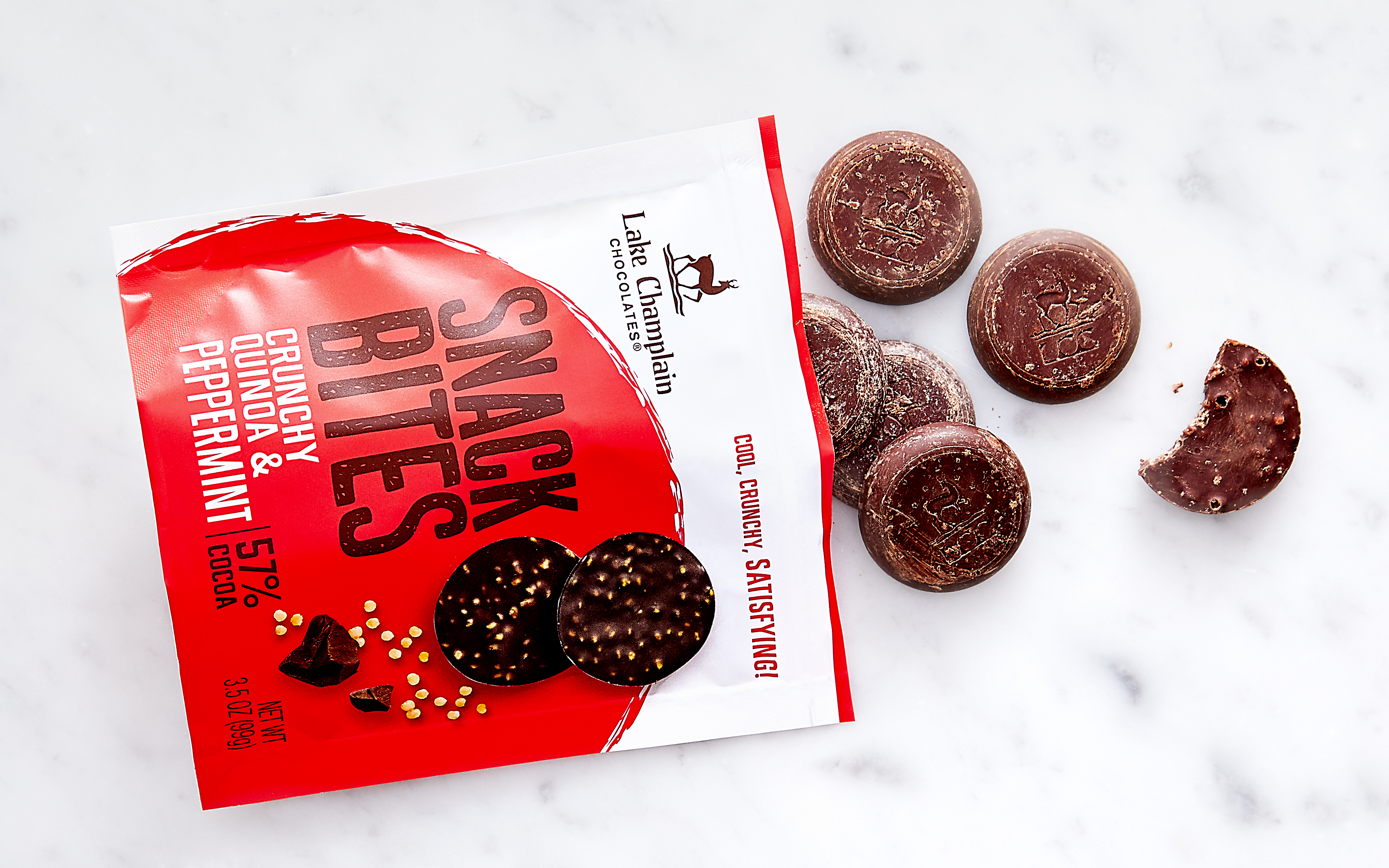 Organic Peppermint & Crunchy Quinoa Snack Bites 3.5 oz Lake