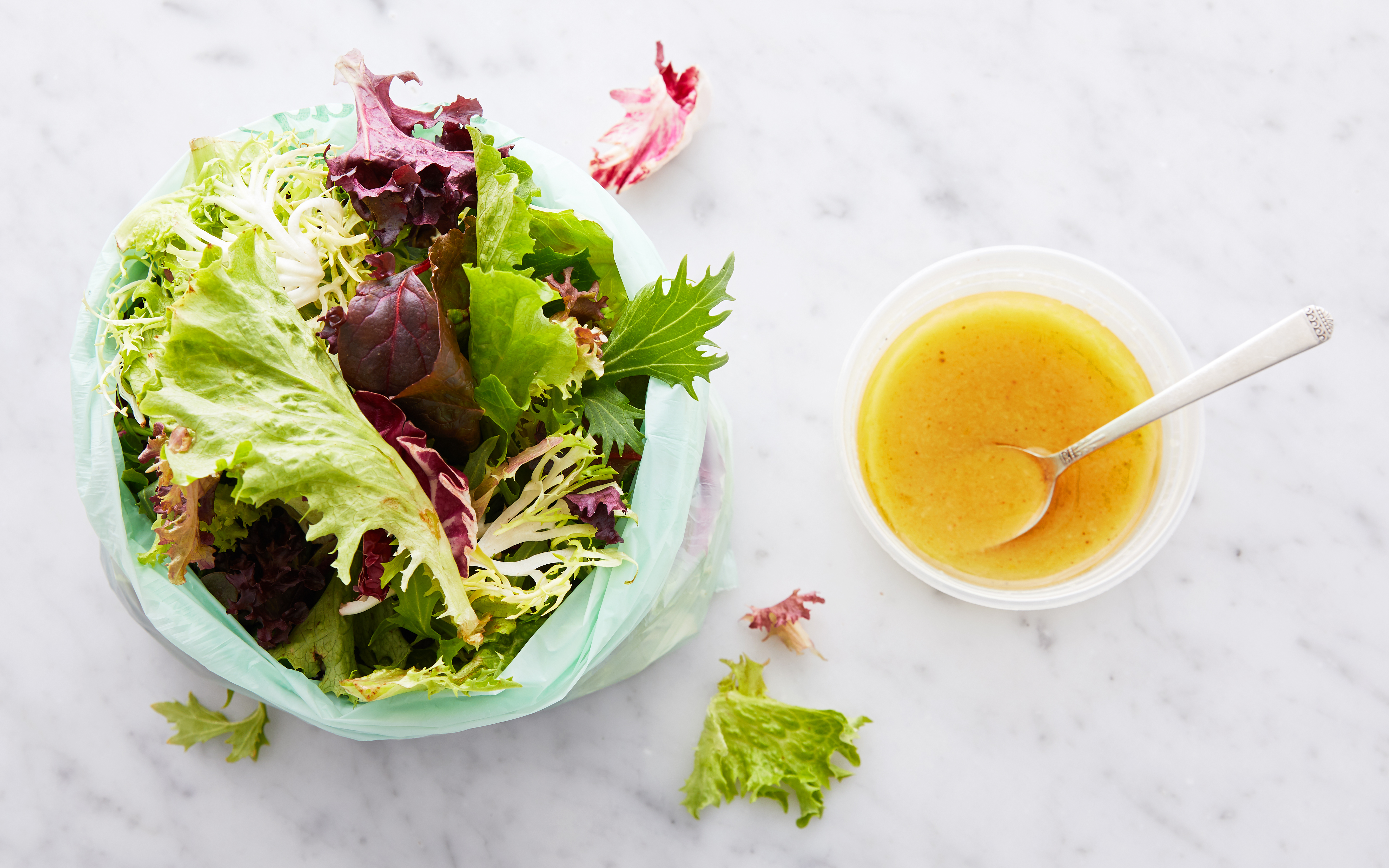 PreWashed Salad Greens with Apple Cider Vinaigrette 3 servings