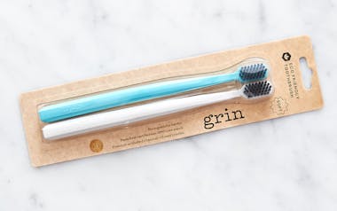 Mint & Ivory Soft Biodegradable Charcoal-Infused Toothbrushes