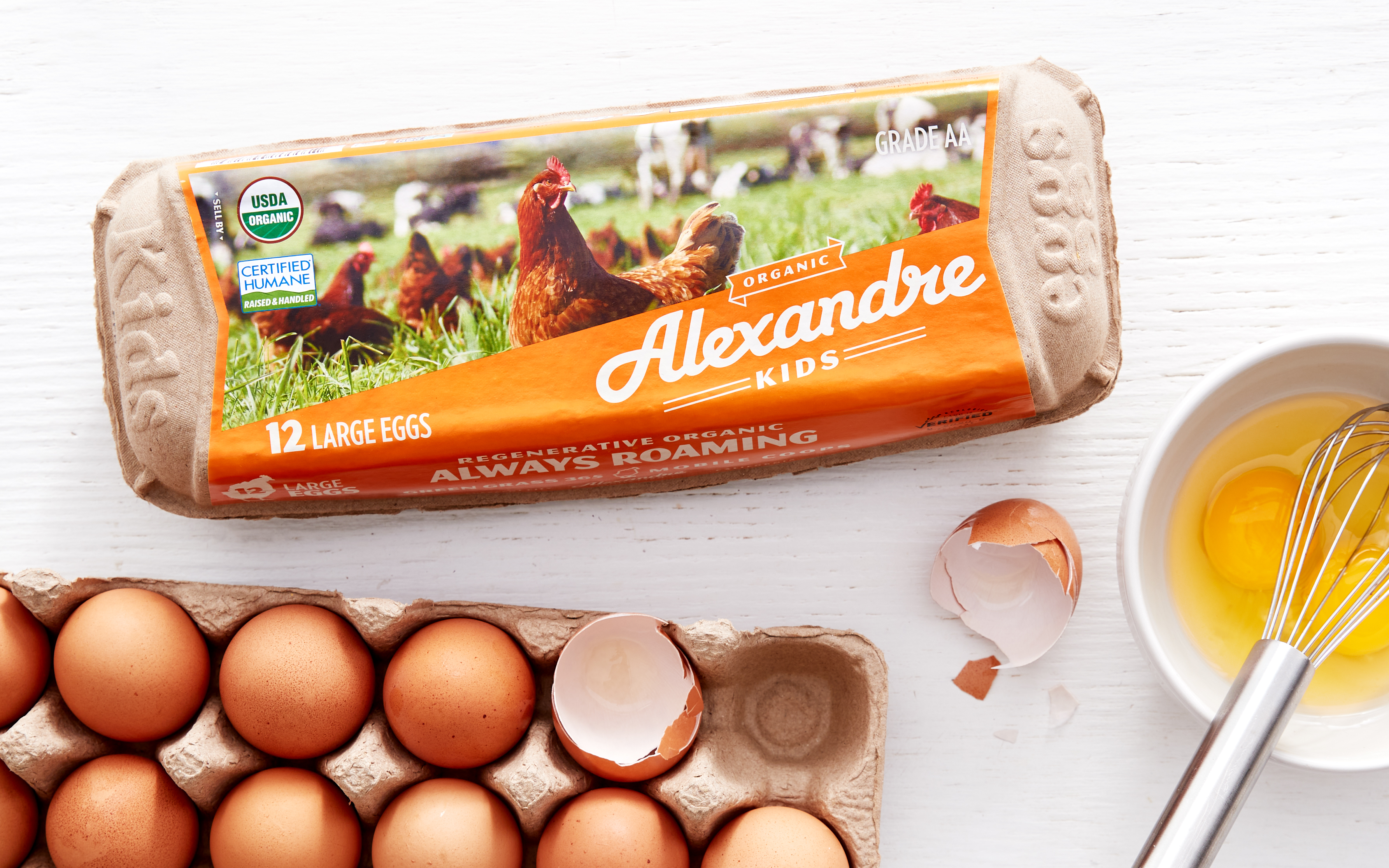 Organic Pasture Raised Eggs (Large) 1 dozen Alexandre Family Farm