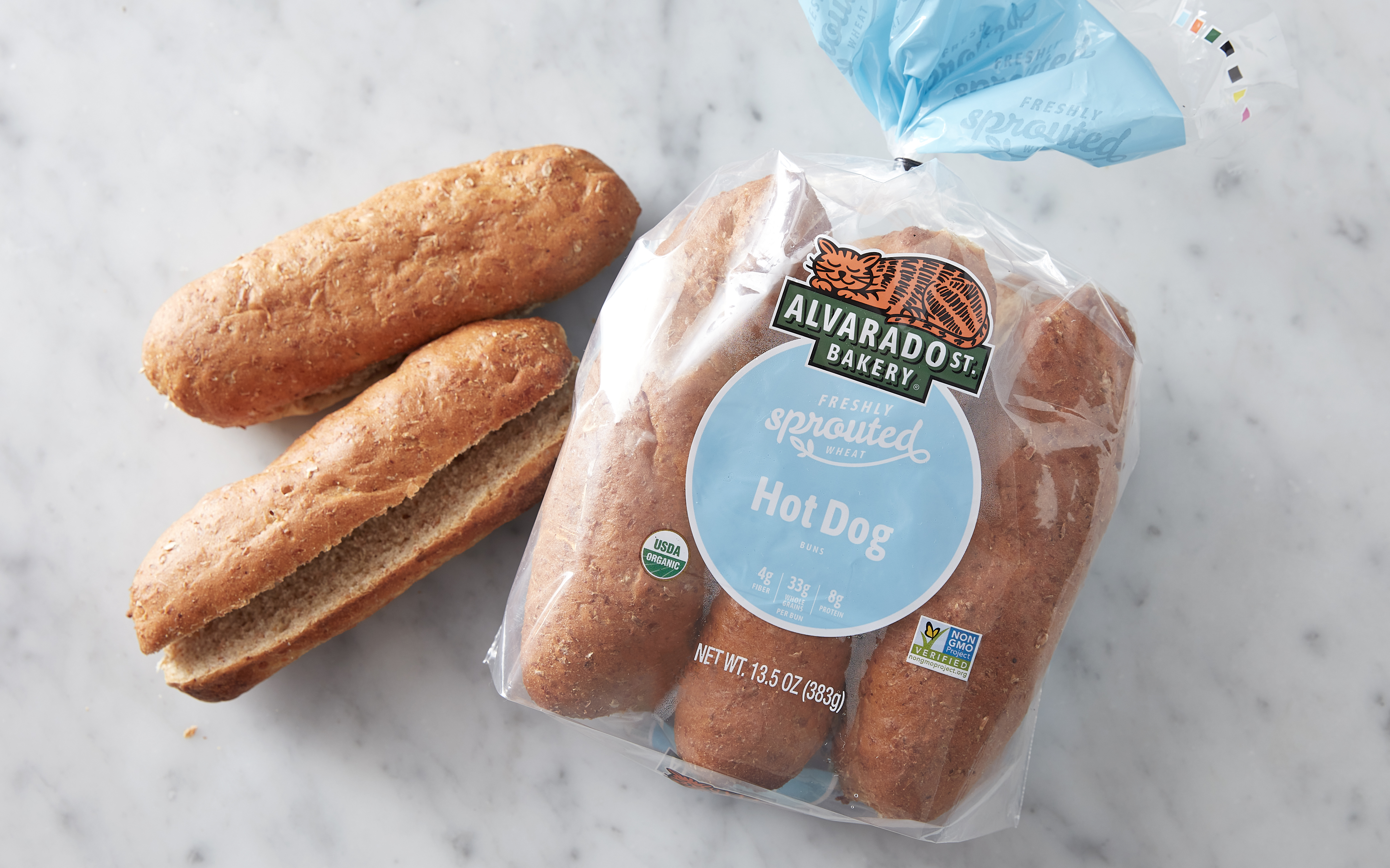 Sprouted Wheat Hot Dog Buns 6 count Alvarado Street Bakery Good Eggs