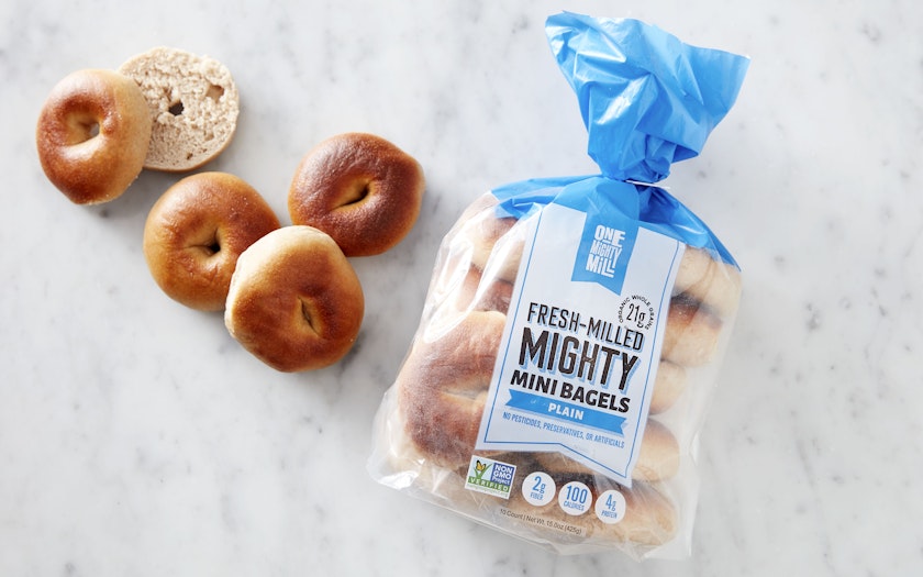 Plain Bagels - Made with Organic Whole Wheat - 4ct – One Mighty Mill