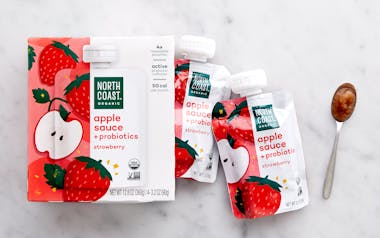 Organic Probiotic Strawberry Applesauce