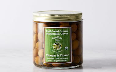 Cold-Cured Manzanilla Olives with Vinegar & Thyme