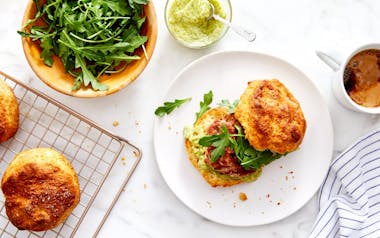 Sausage Biscuits with Baby Arugula & Green Goddess Kit