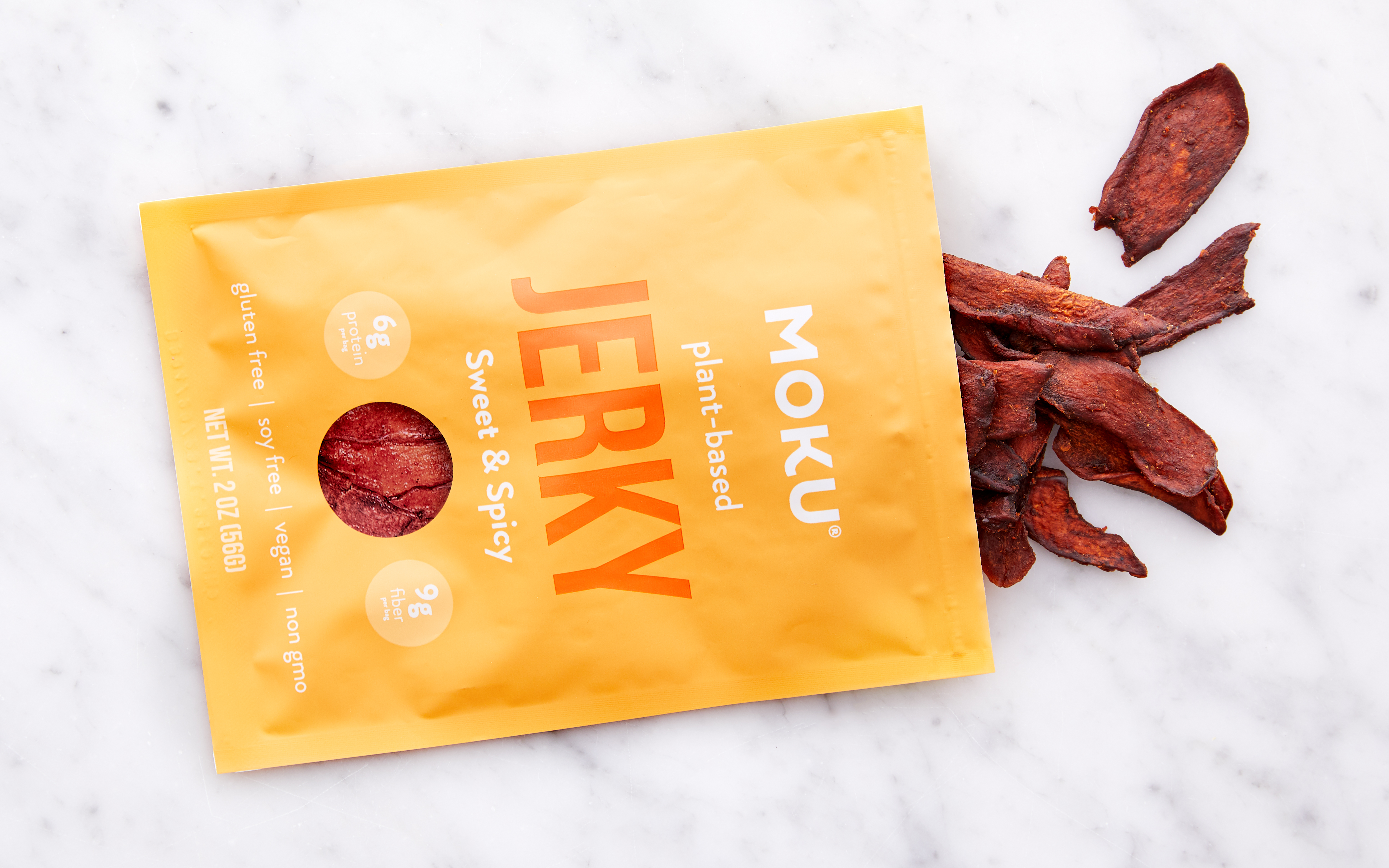 Sweet & Spicy PlantBased Jerky 2 oz Moku Good Eggs