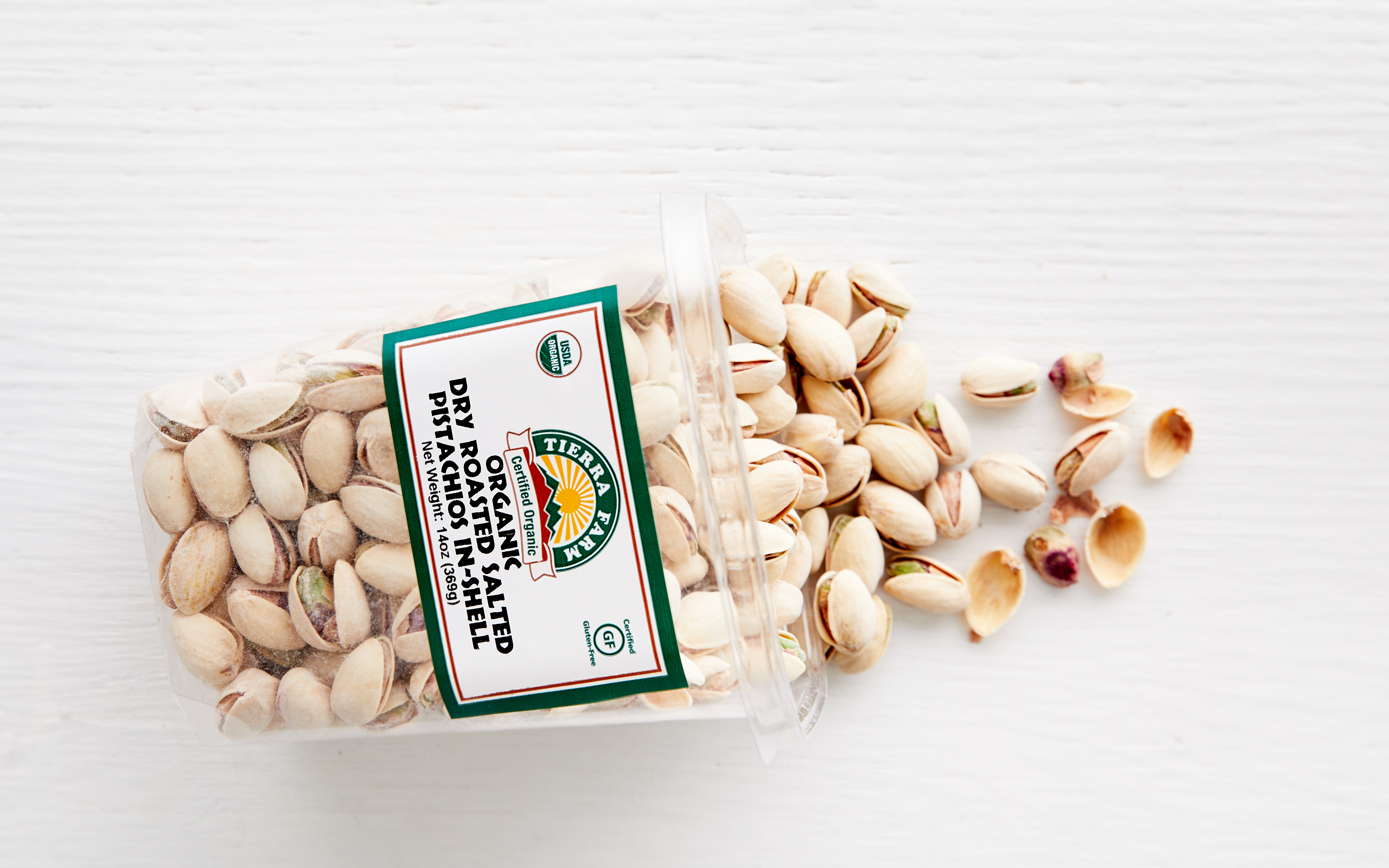 Organic DryRoasted Salted Pistachios 14 oz Tierra Farm Good Eggs