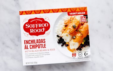 Vegetarian Chipotle Enchiladas with Black Beans & Rice