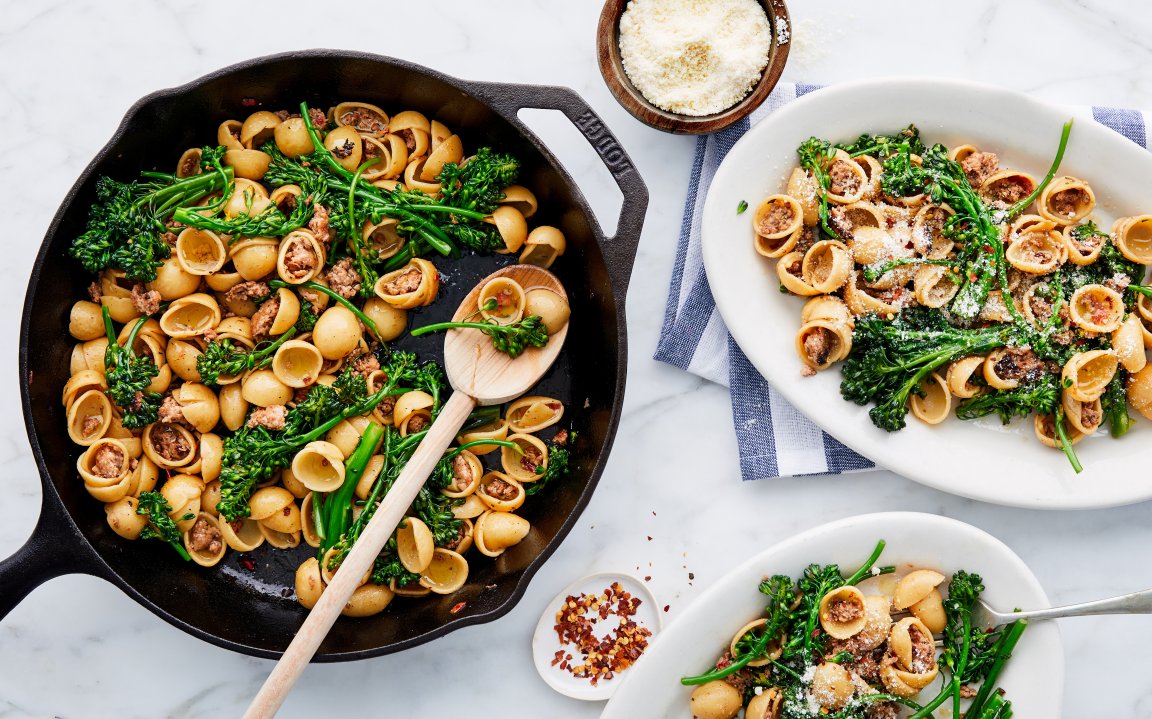 Pasta with Sausage Baby Broccoli Kit servings Good Eggs