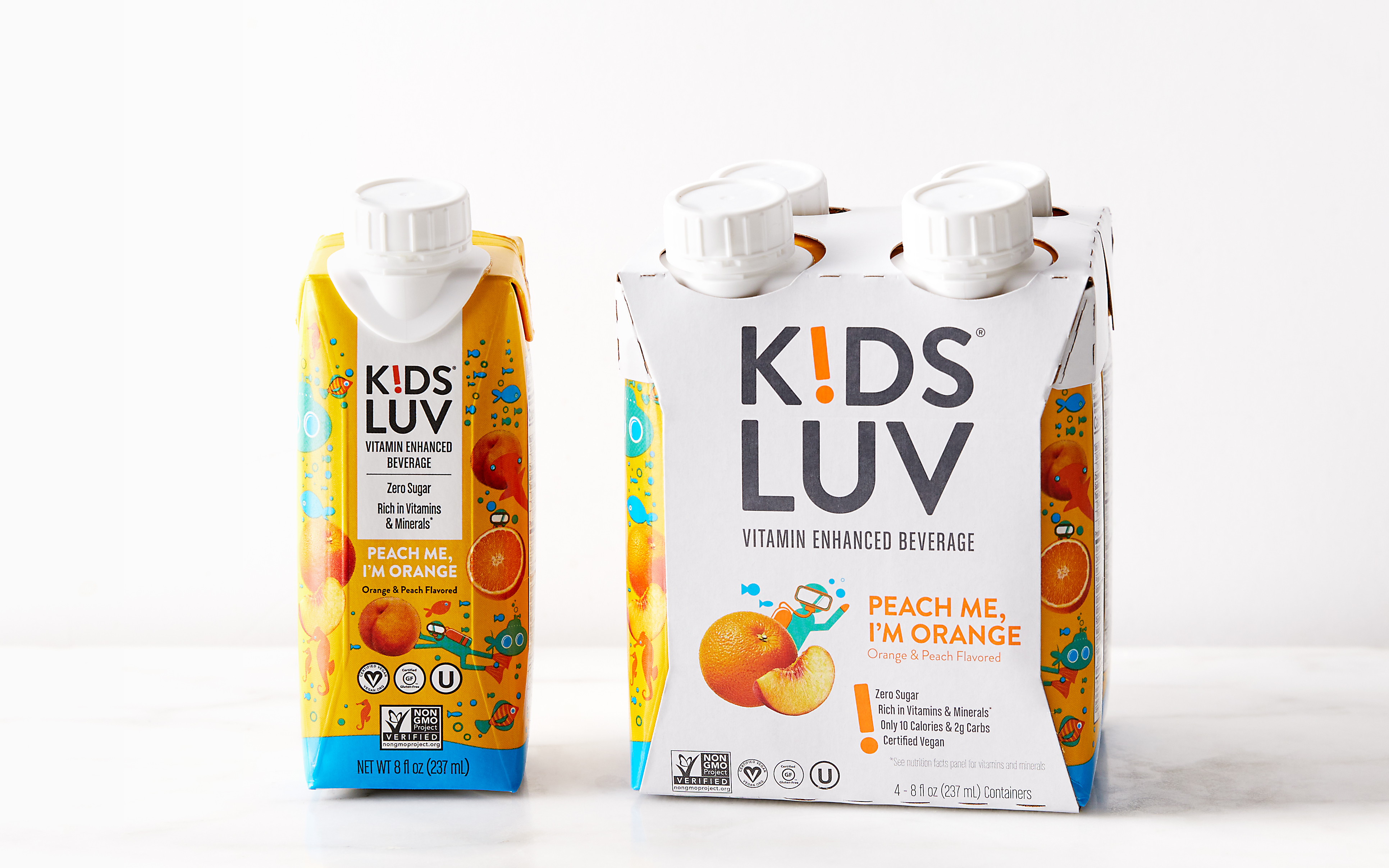Orange Peach VitaminFortified Water 4 count KidsLuv Good Eggs