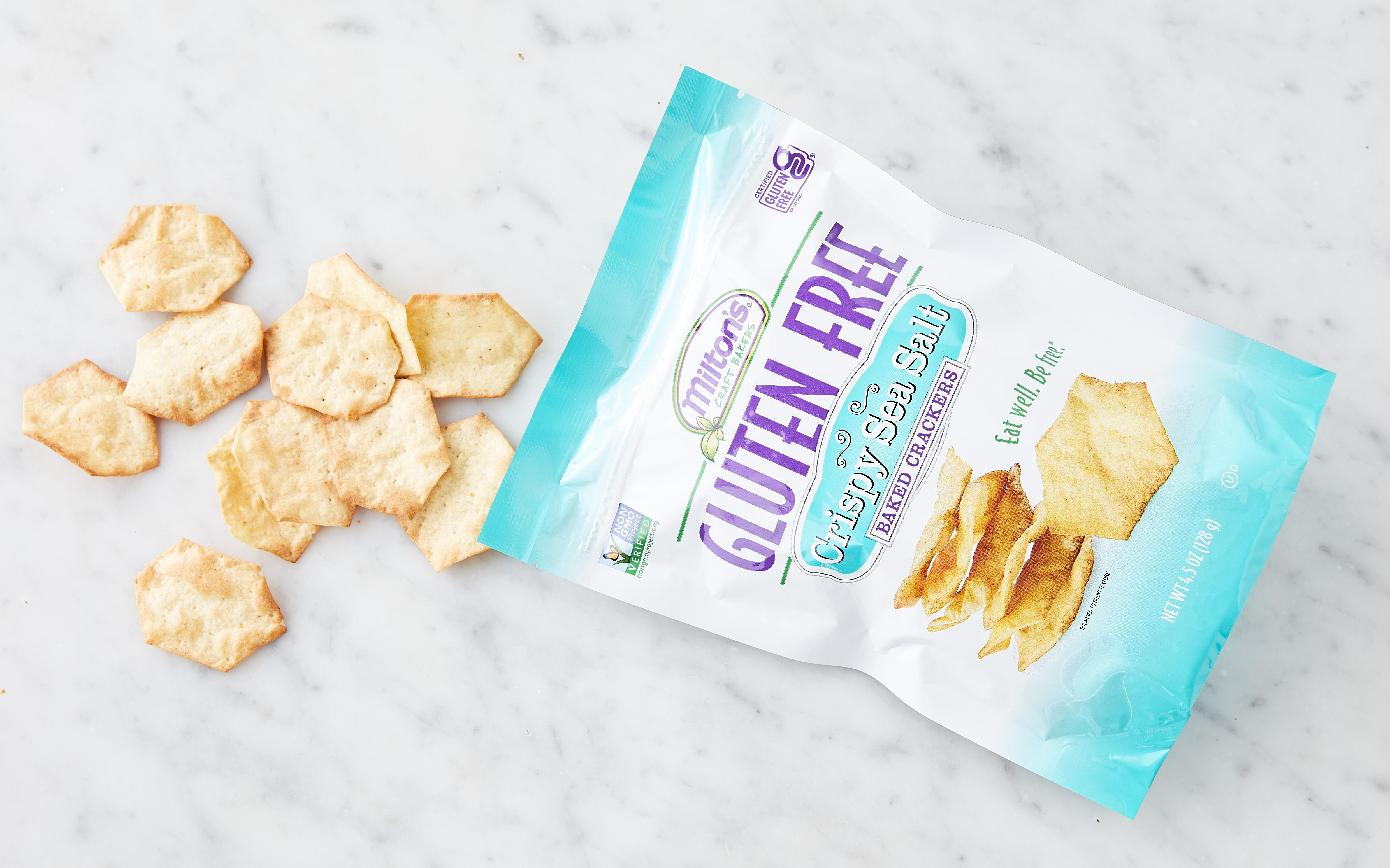 Gluten-Free Crispy Sea Salt Baked Crackers | 4.5 Oz | Milton's Craft ...