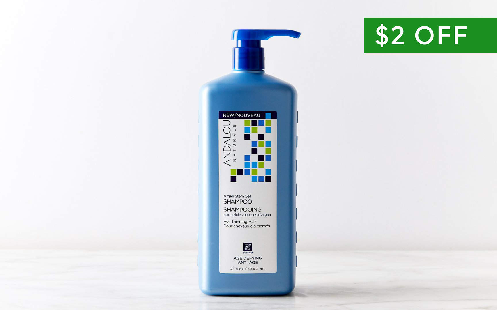 Age Defying Argan Oil Stem Cell Shampoo 32 oz Andalou Naturals