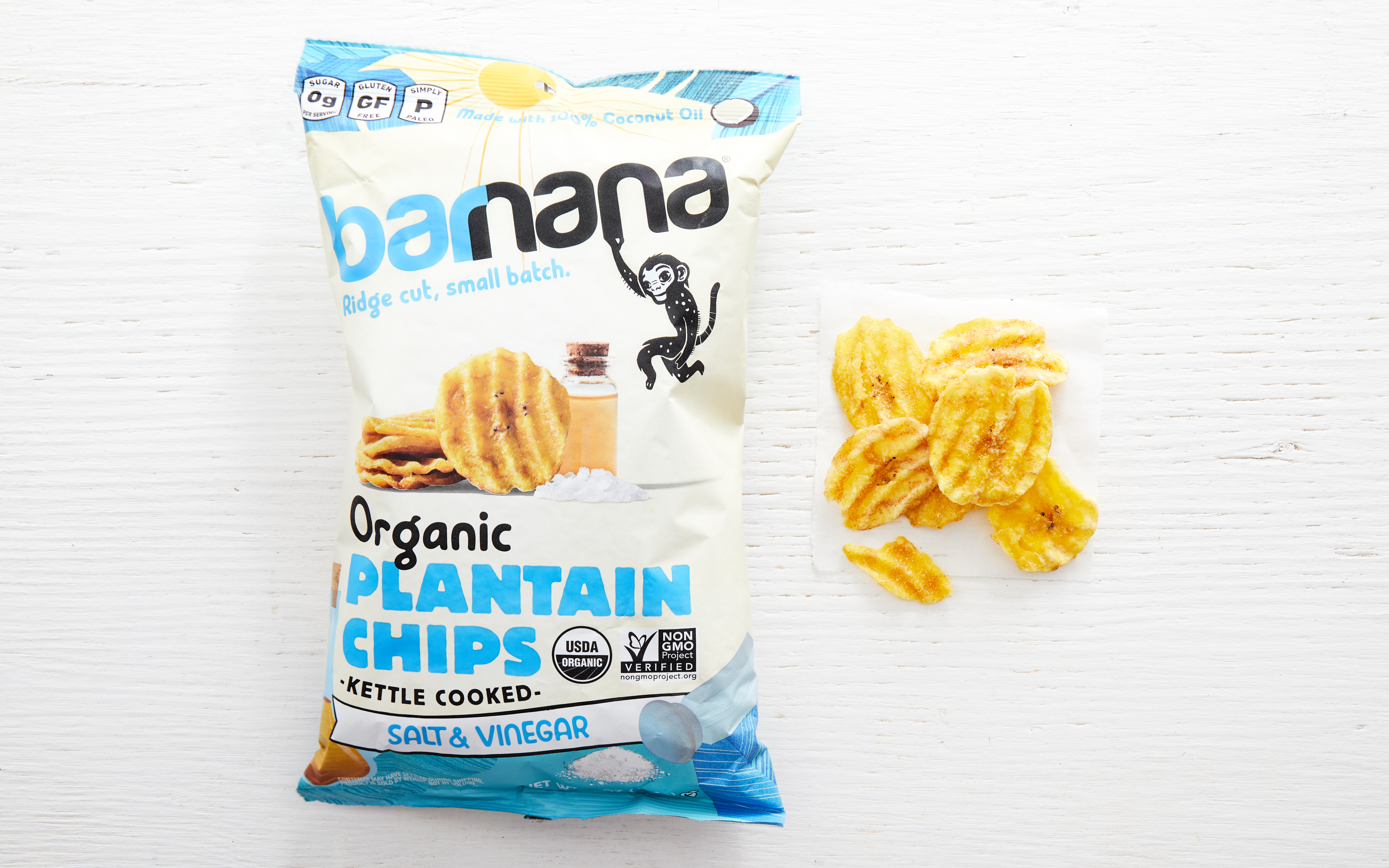 Organic Sea Salt & Vinegar Plantain Chips 5 oz Barnana Good Eggs