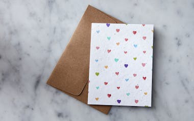 Hearts Multicolored Card