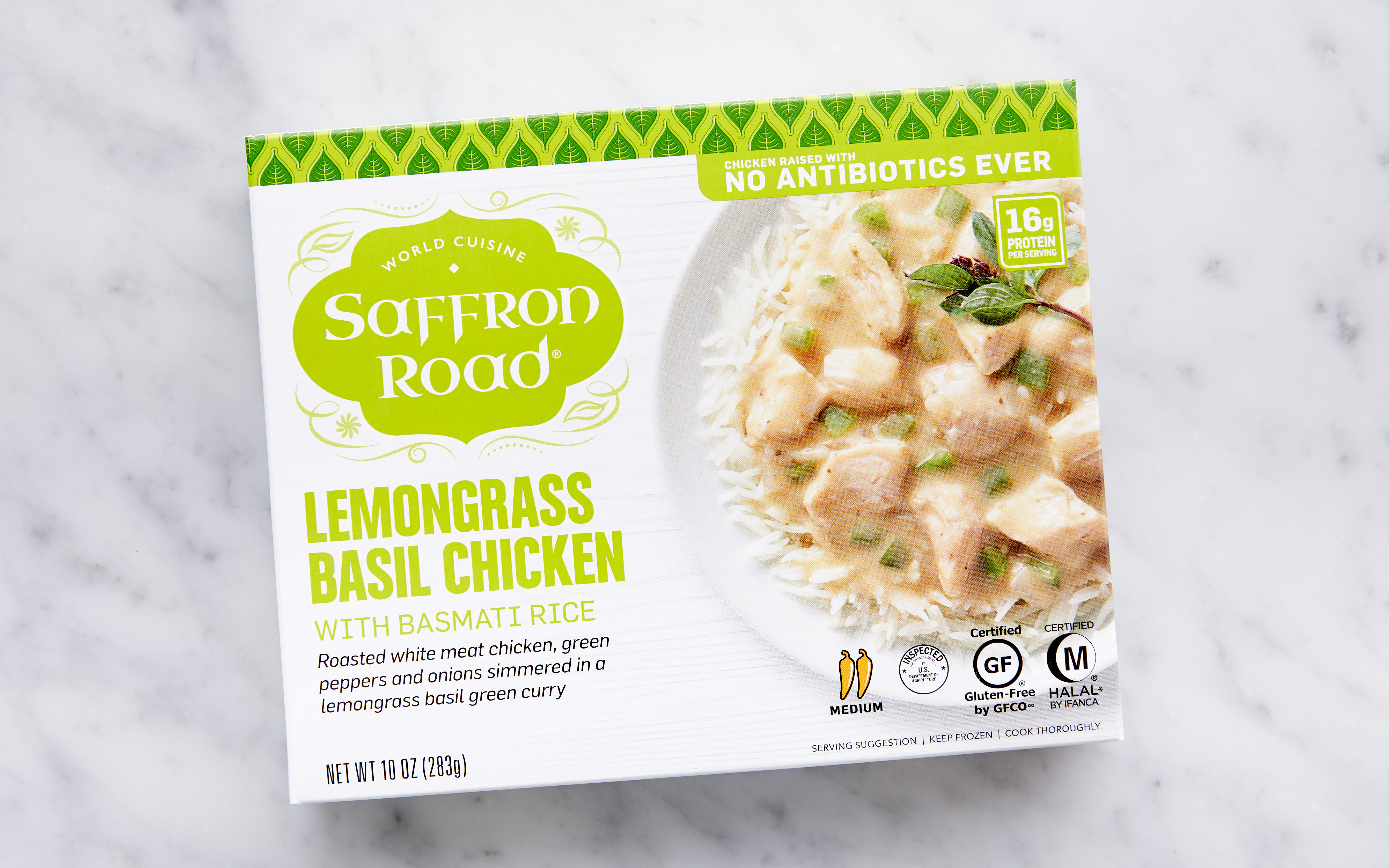 Lemongrass Basil Chicken with Basmati Rice Saffron Road Good Eggs